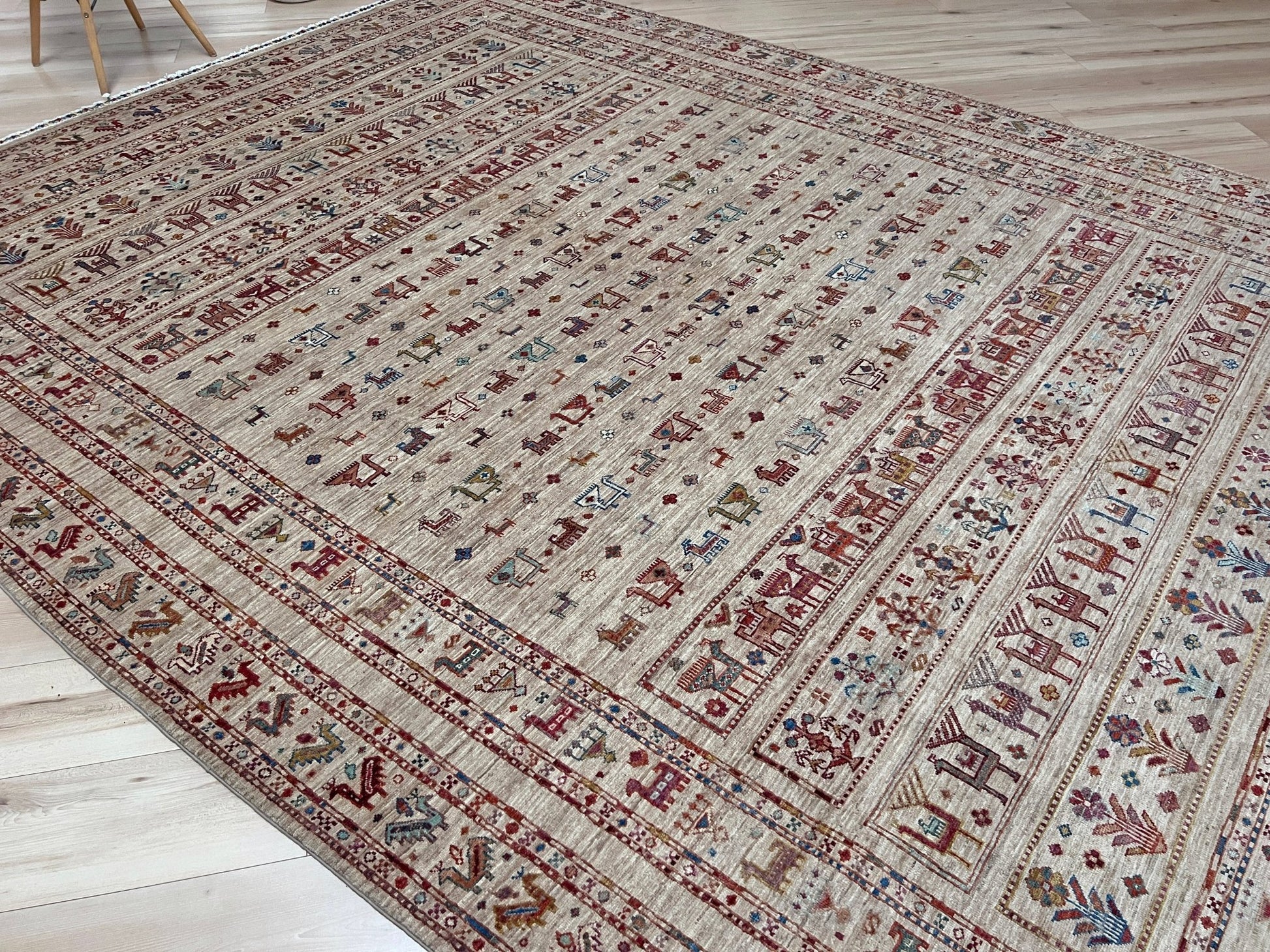 Khorjin Minimalistic Tribal Handmade Wool Orienta Rug shop San Francisco Bay Area. Buy Handmade Wool Large rug online