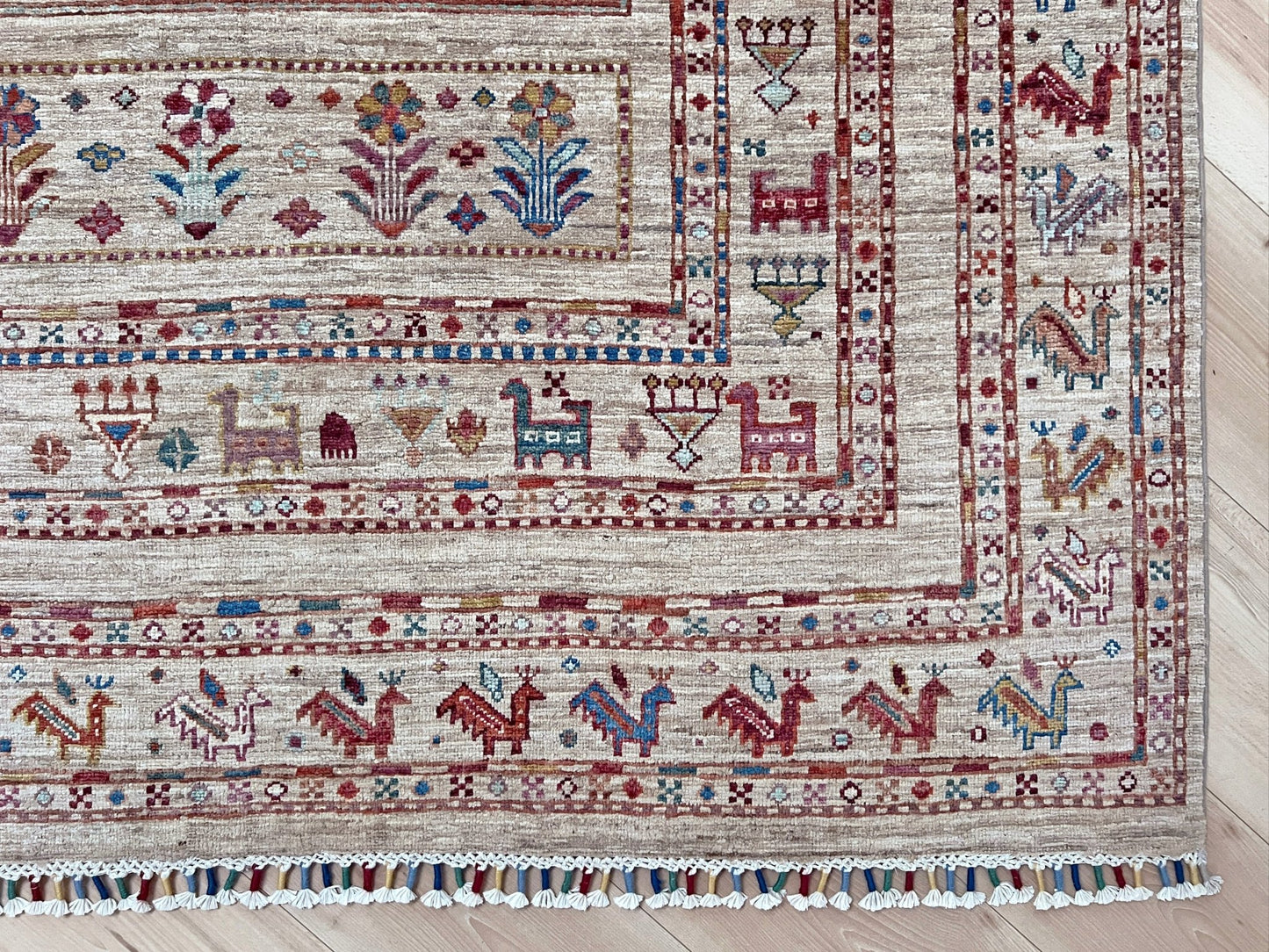 Khorjin Minimalistic Tribal Handmade Wool Orienta Rug shop San Francisco Bay Area. Buy Handmade Wool Large rug online