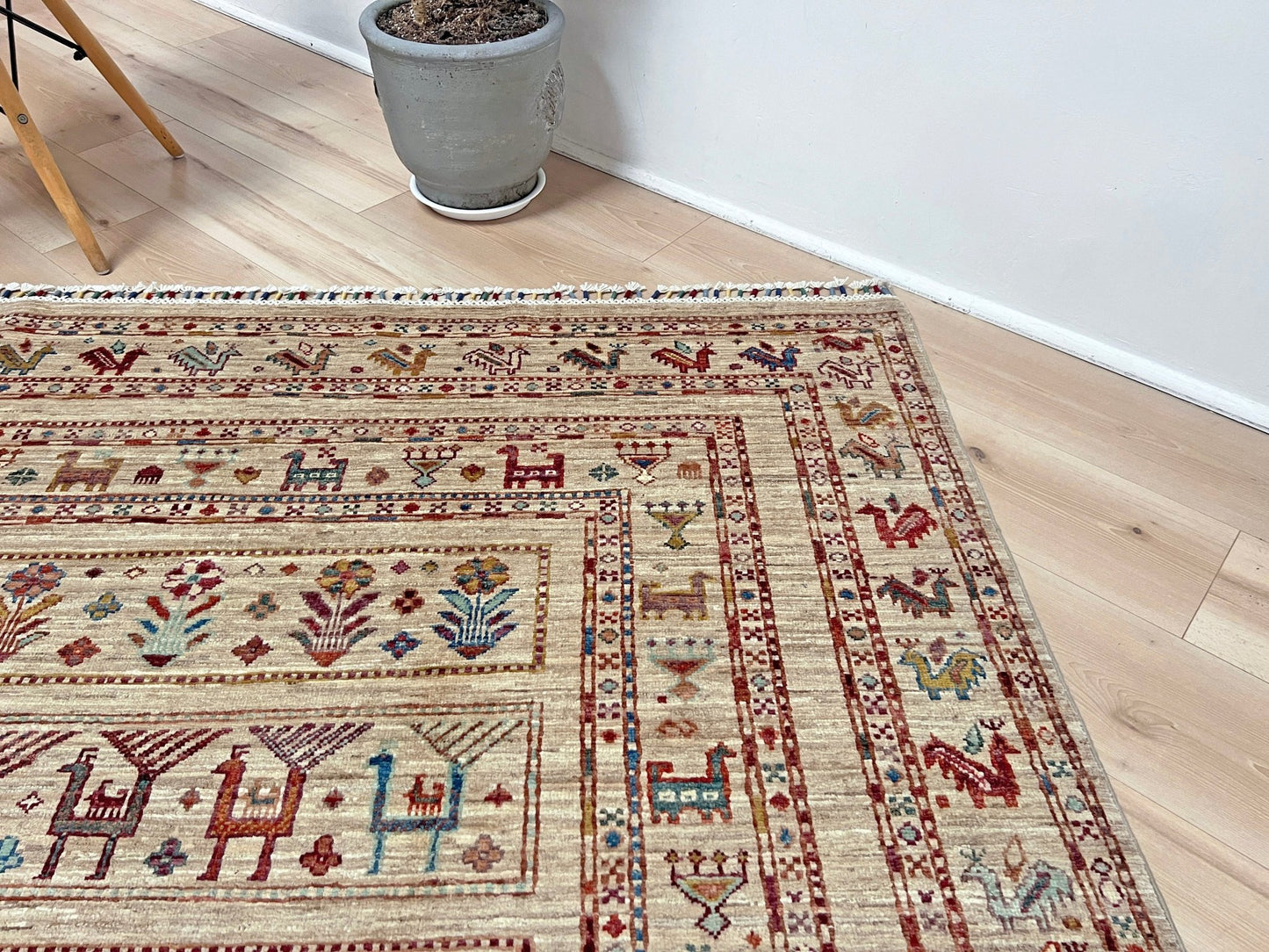 Khorjin Minimalistic Tribal Handmade Wool Orienta Rug shop San Francisco Bay Area. Buy Handmade Wool Large rug online