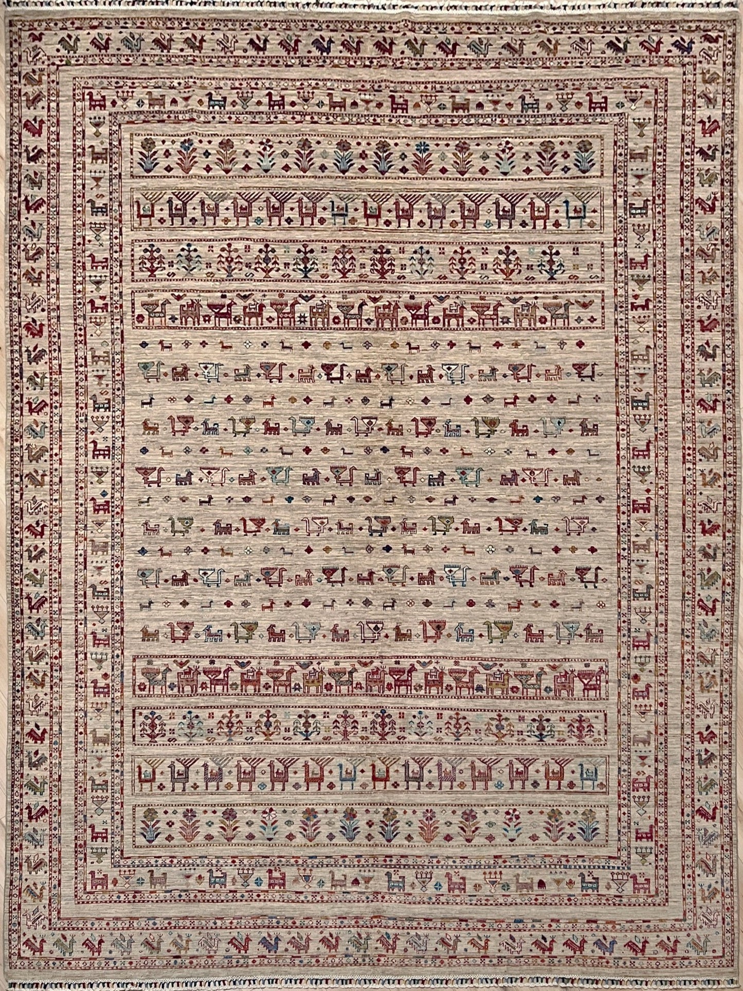 Khorjin Minimalistic Tribal Handmade Wool Orienta Rug shop San Francisco Bay Area. Buy Handmade Wool Large rug online