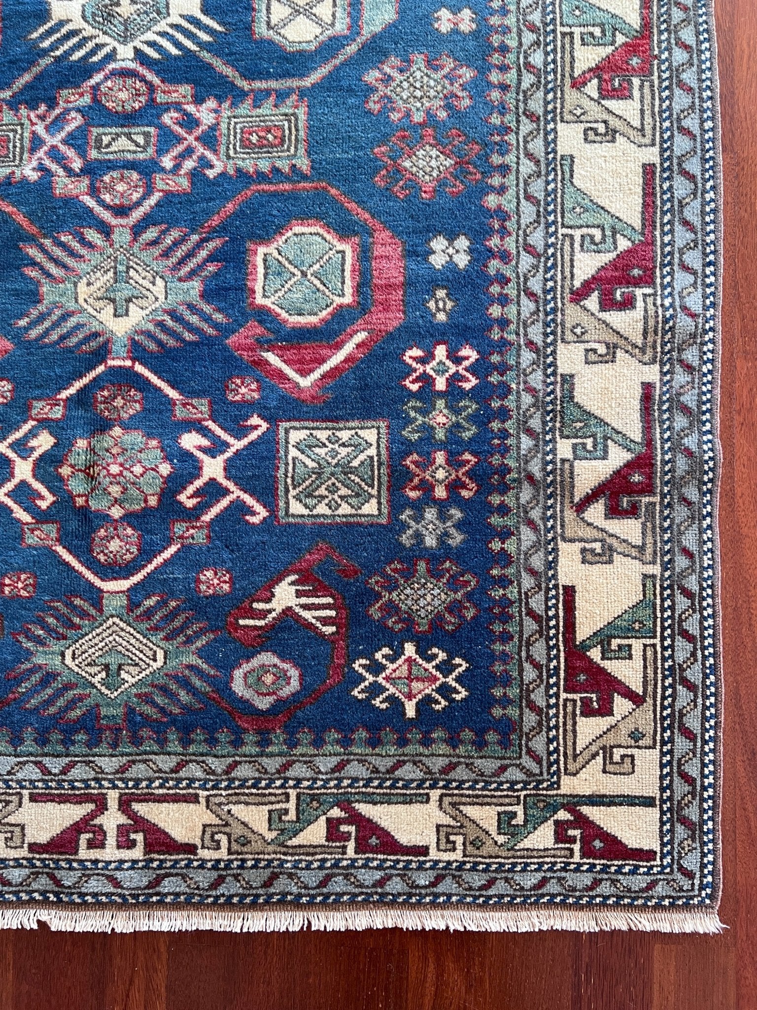 kars blue vintage turkish rug san francisco bay area oriental rug shop palo alto berkeley blue turkish rug shopping