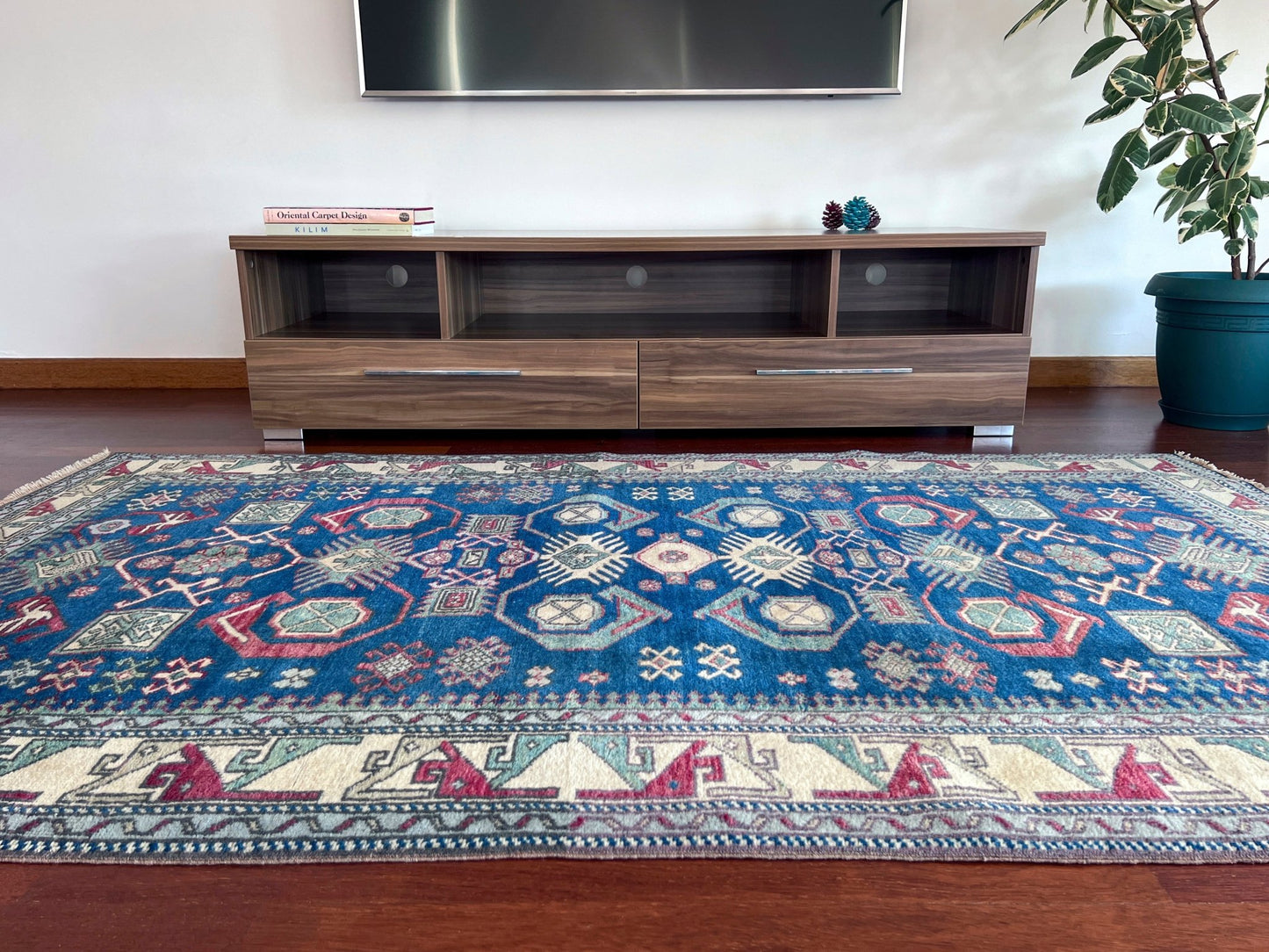 kars blue vintage turkish rug san francisco bay area oriental rug shop palo alto berkeley blue turkish rug shopping