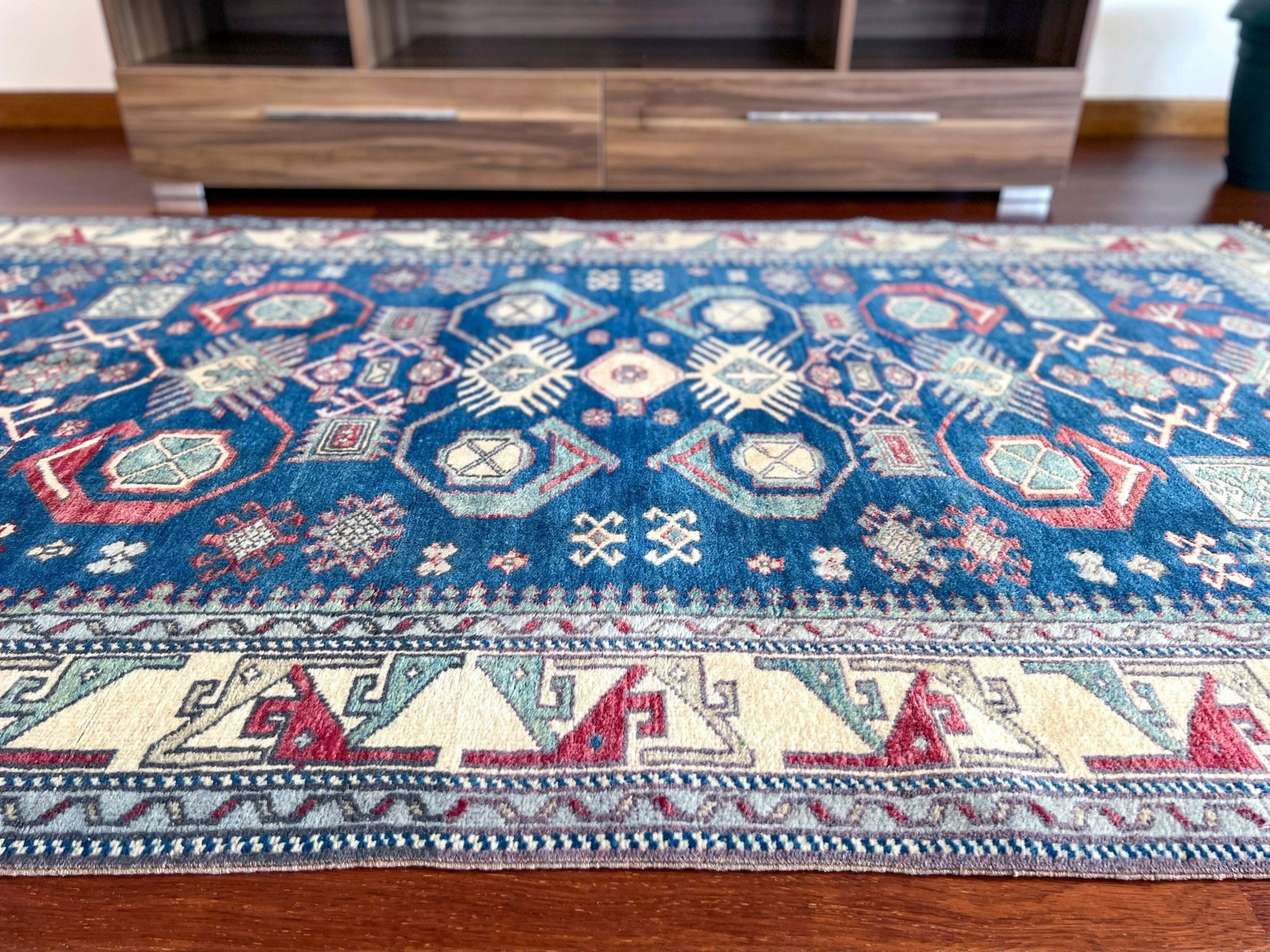 kars blue vintage turkish rug san francisco bay area oriental rug shop palo alto berkeley blue turkish rug shopping