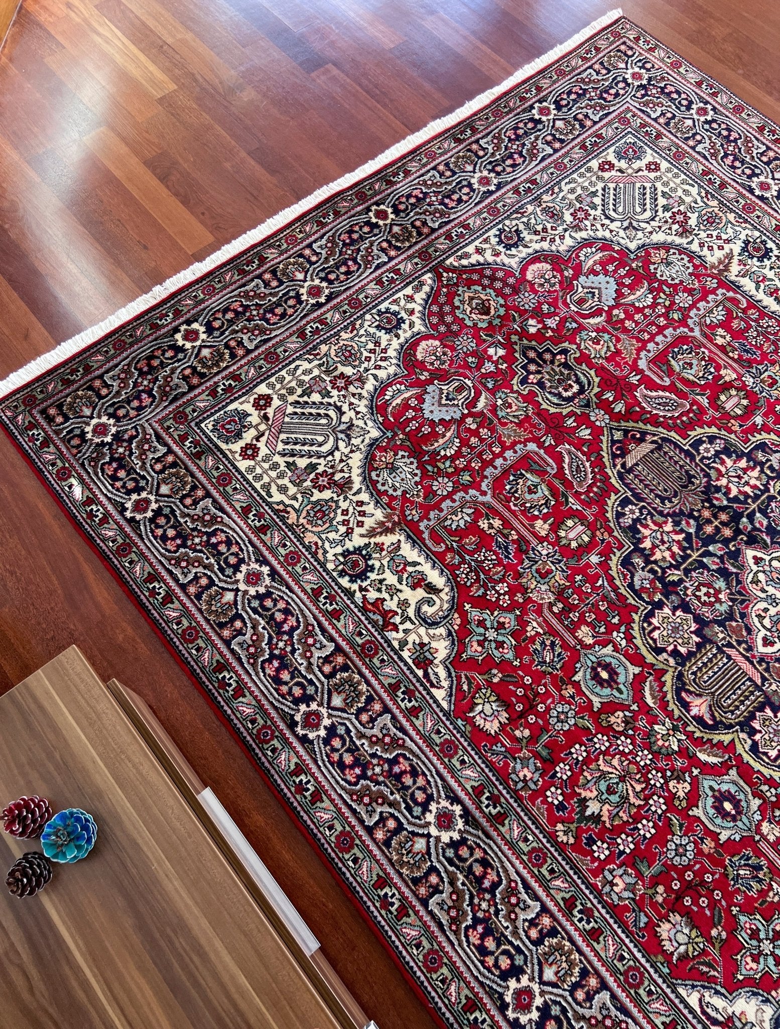 Tebriz large handmade wool persian area rug. Oriental rug shop san francisco bay area.