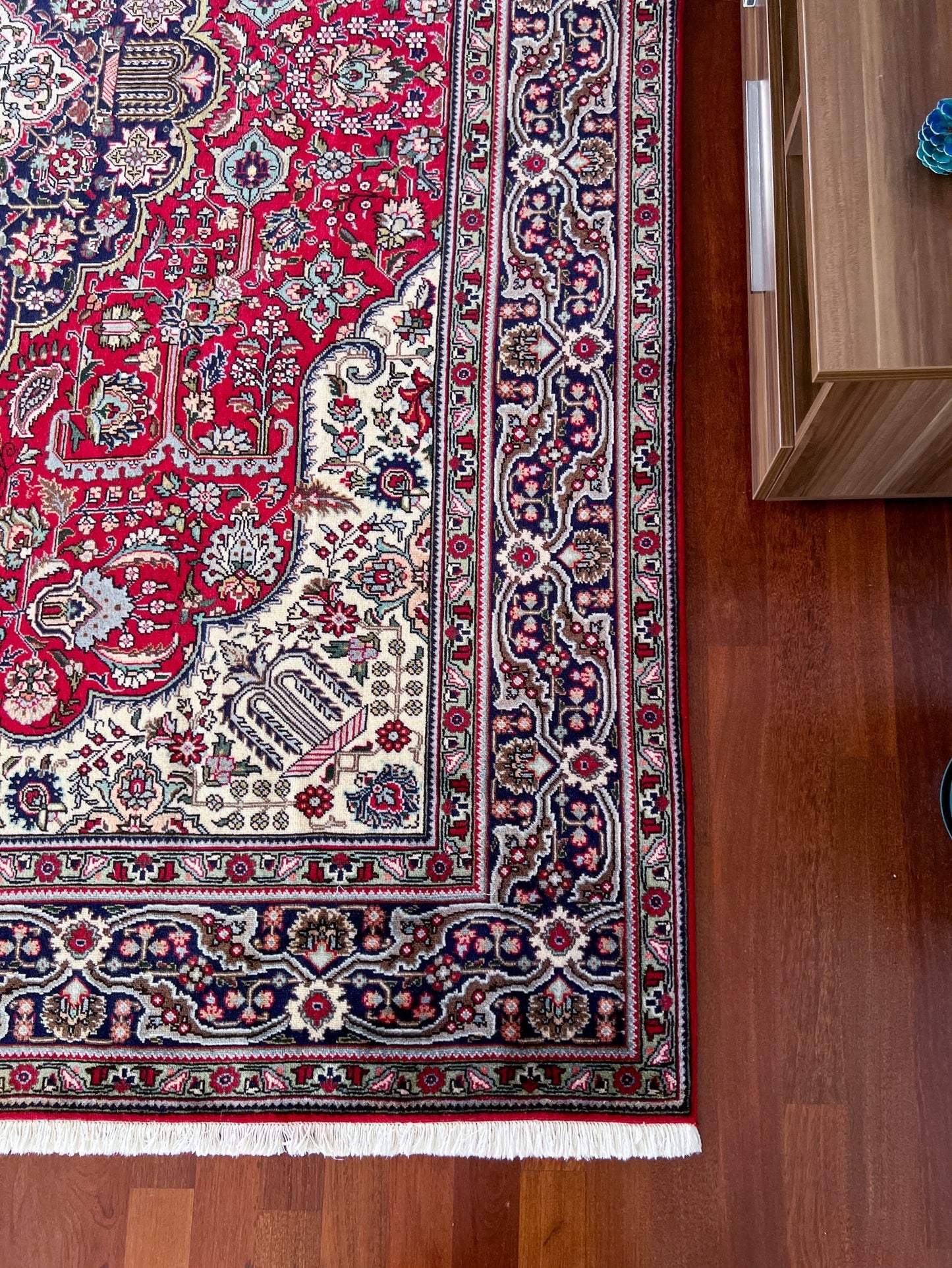 Tebriz large handmade wool persian area rug. Oriental rug shop san francisco bay area.