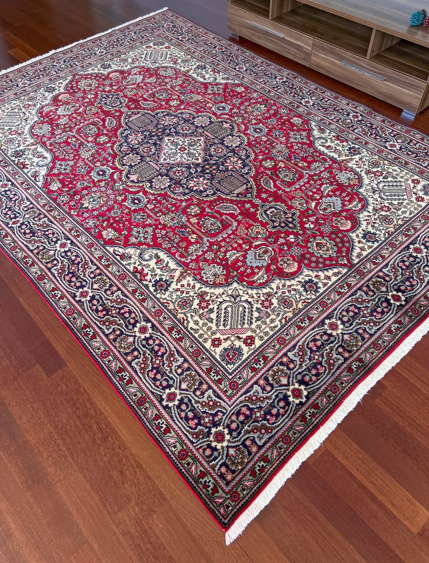 Tebriz large handmade wool persian area rug. Oriental rug shop san francisco bay area.