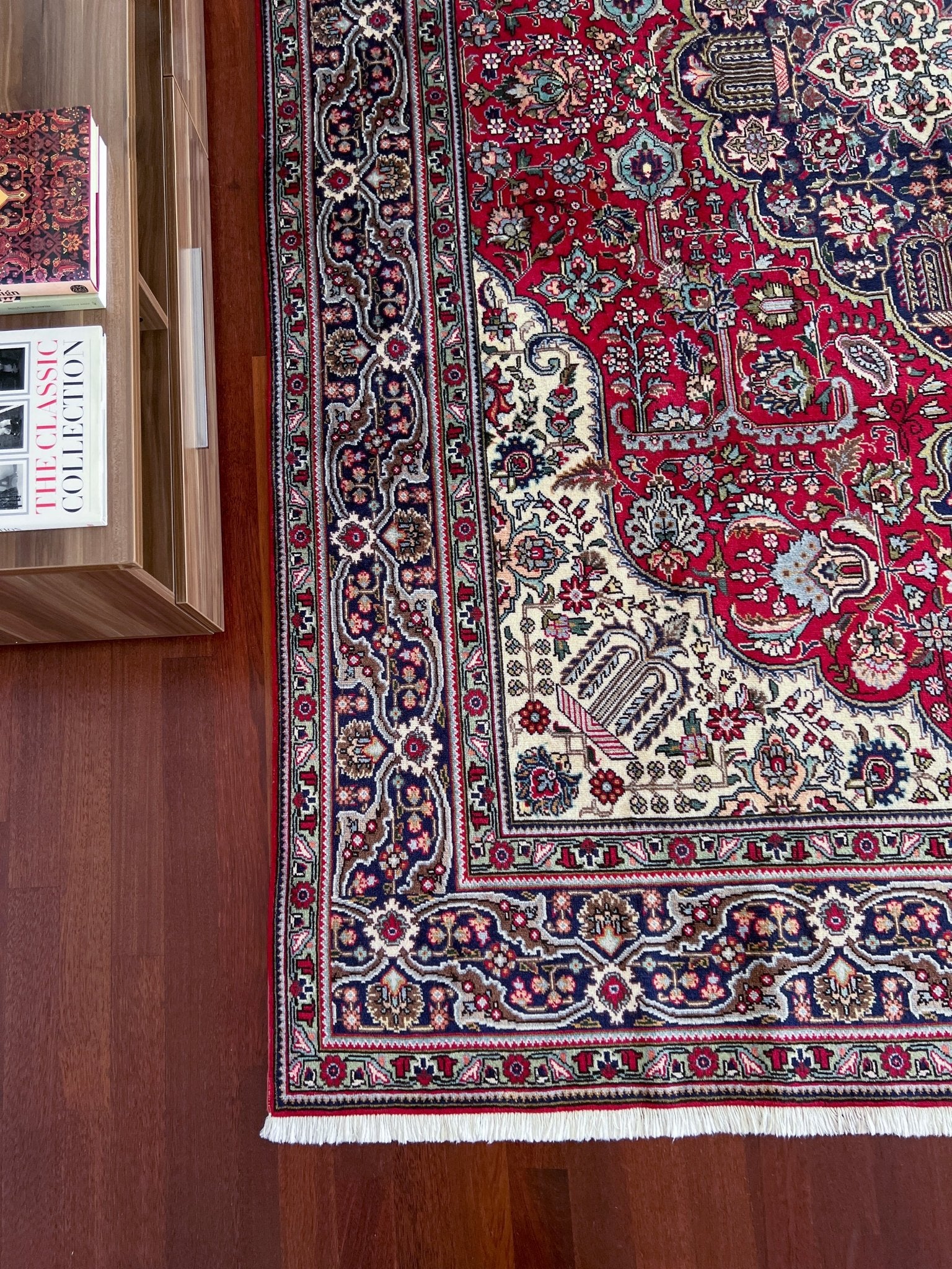 Tebriz large handmade wool persian area rug. Oriental rug shop san francisco bay area.