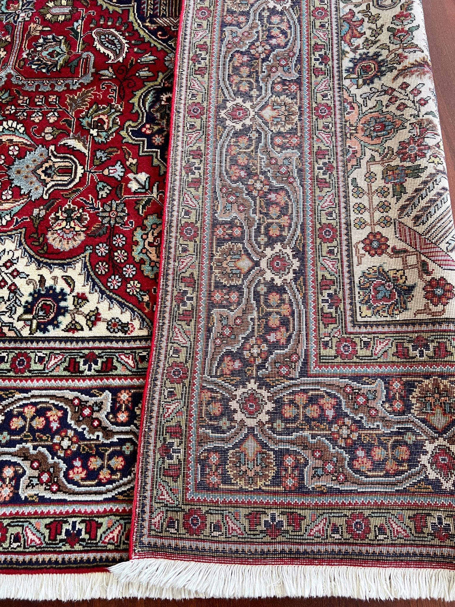 Tebriz large handmade wool persian area rug. Oriental rug shop san francisco bay area.