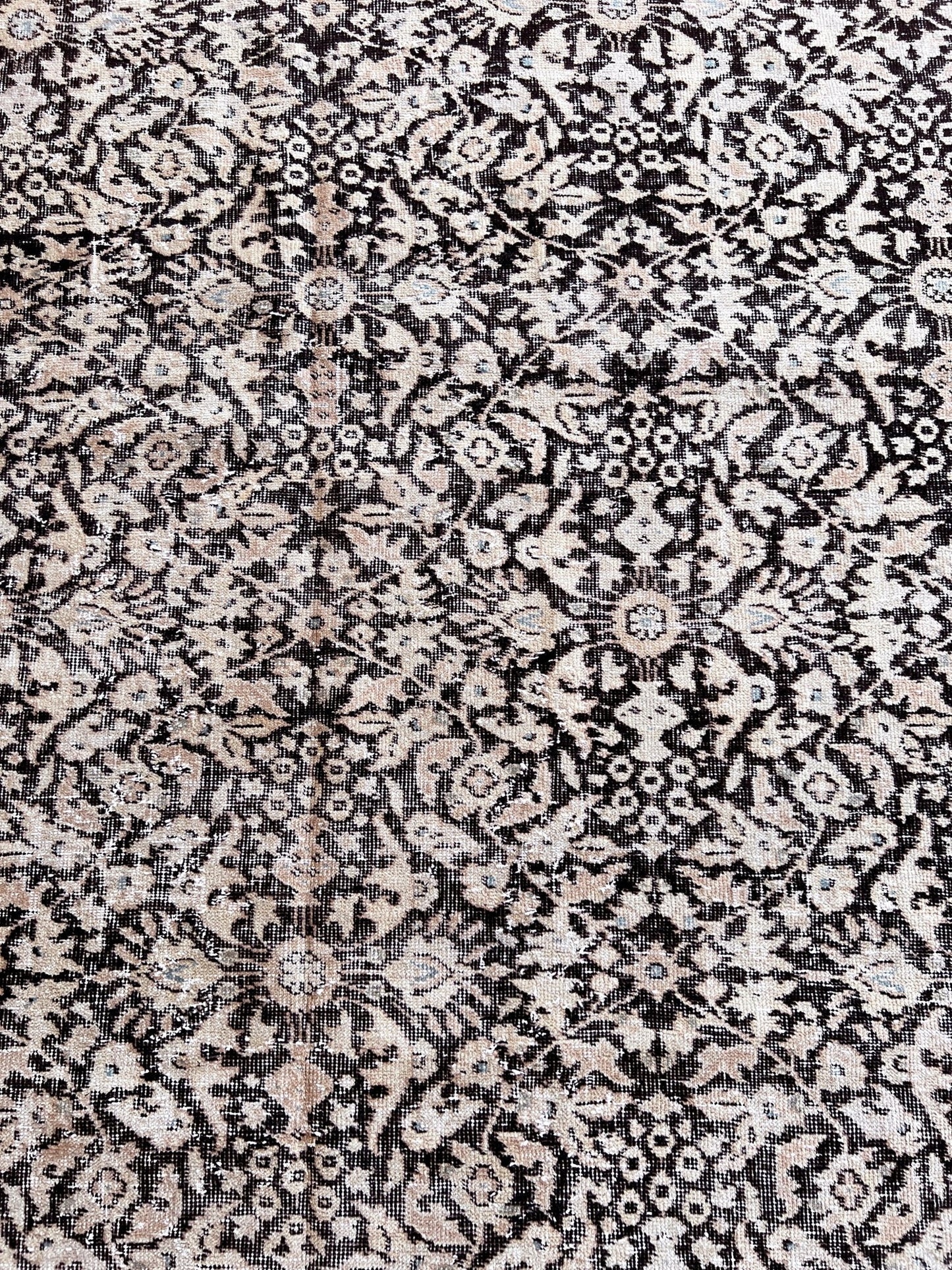 Muted floral minimalist vintage turkish rug shop san francisco bay area palo alto oriental rug shop berkeley buy rugs online