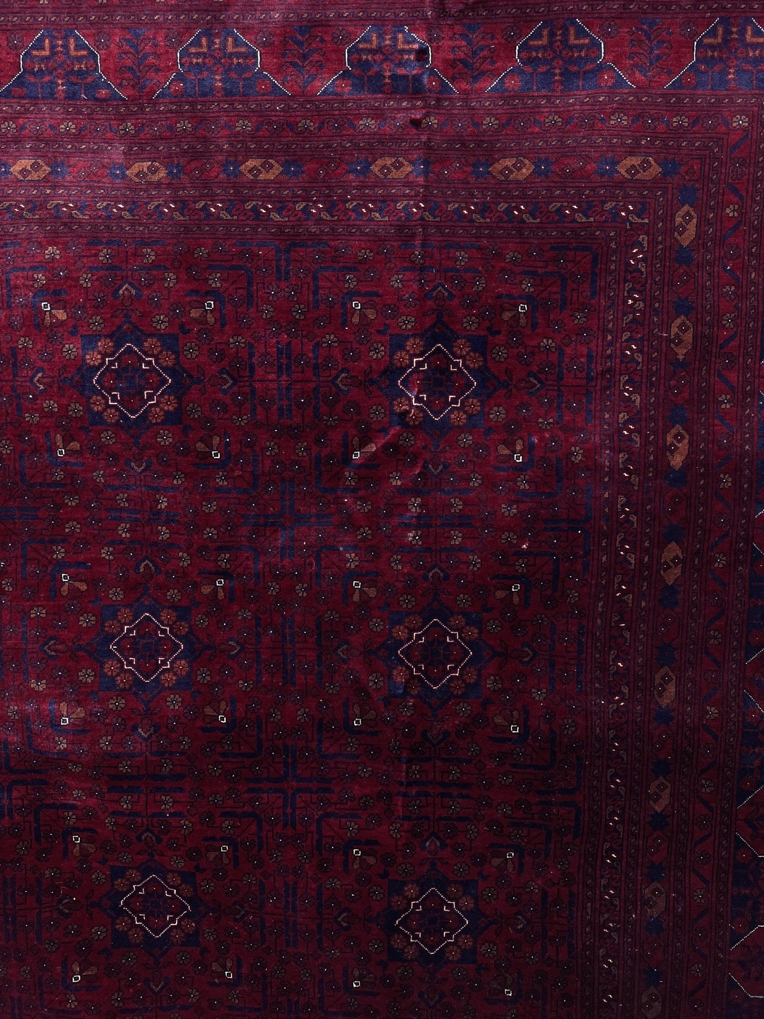 Large turkmen bilicik rug burgundy red navy blue oriental rug shop palo alto berkeley rug shopping san francisco bay area buy