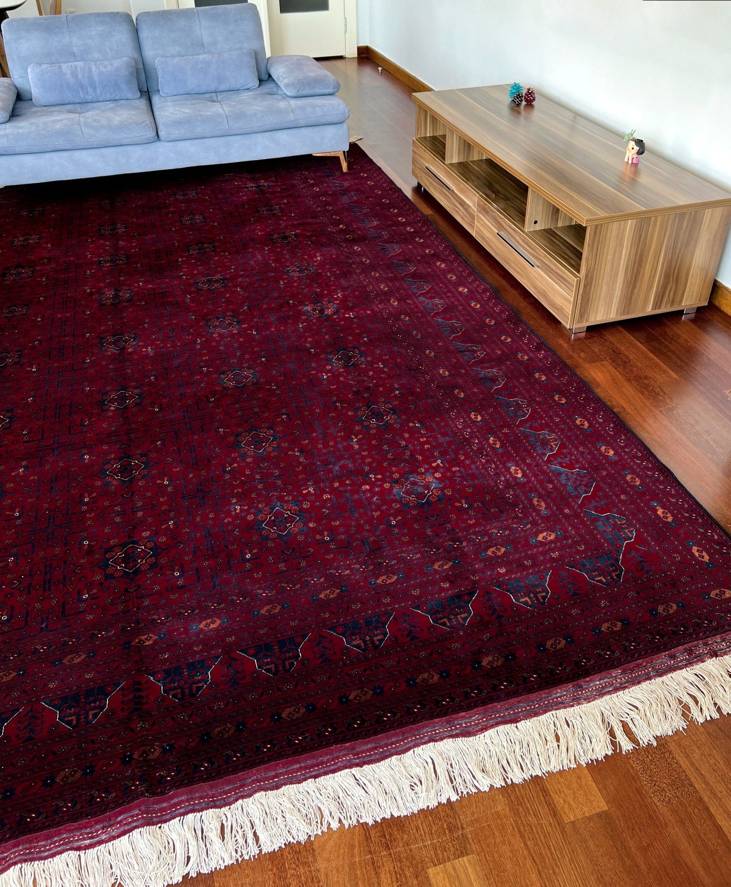 Large turkmen bilicik rug burgundy red navy blue oriental rug shop palo alto berkeley rug shopping san francisco bay area buy