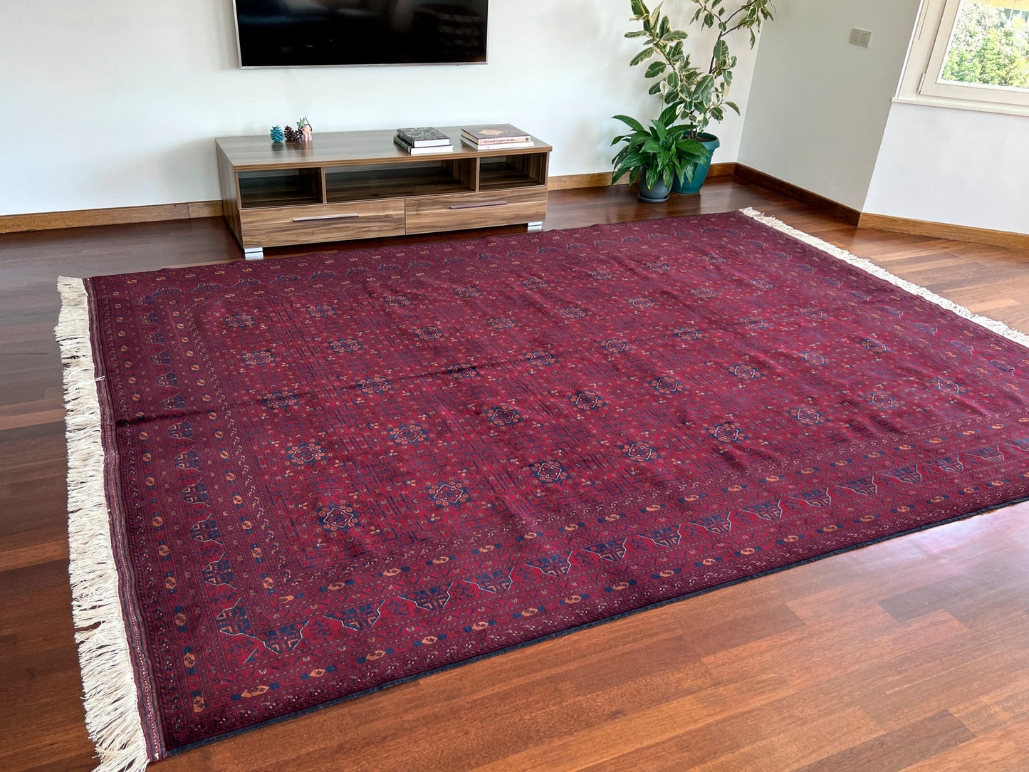 Large turkmen bilicik rug burgundy red navy blue oriental rug shop palo alto berkeley rug shopping san francisco bay area buy