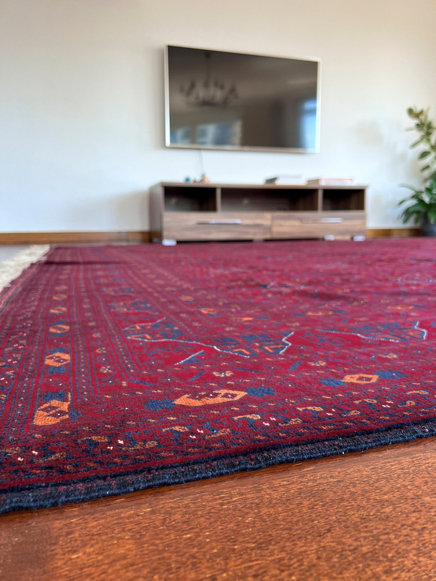 Large turkmen bilicik rug burgundy red navy blue oriental rug shop palo alto berkeley rug shopping san francisco bay area buy