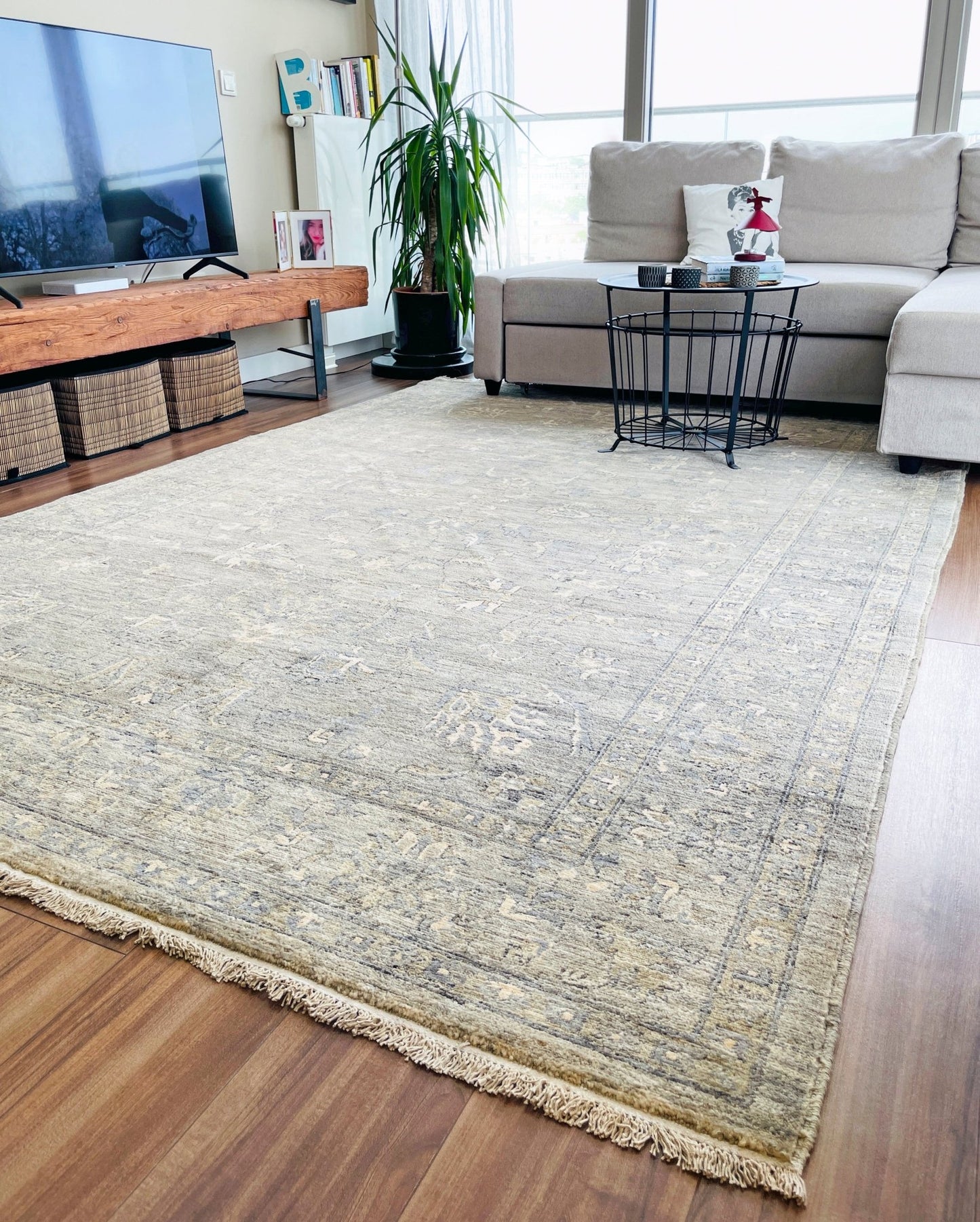 Muted handmade oushak turkish rug shop san francisco bay area oriental rug palo alto vintage rug berkeley buy rugs online