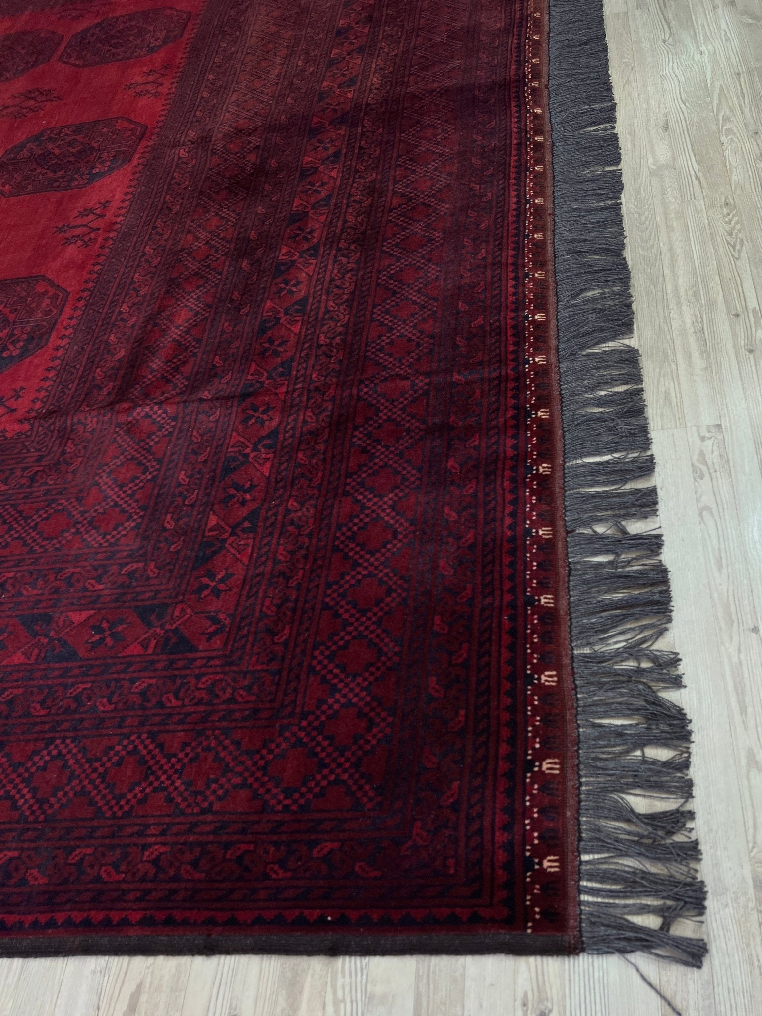 burgundry red oversized turkmen ersari elephant foot rug shop san francisco bay area. large oriental rug palo alto berkeley