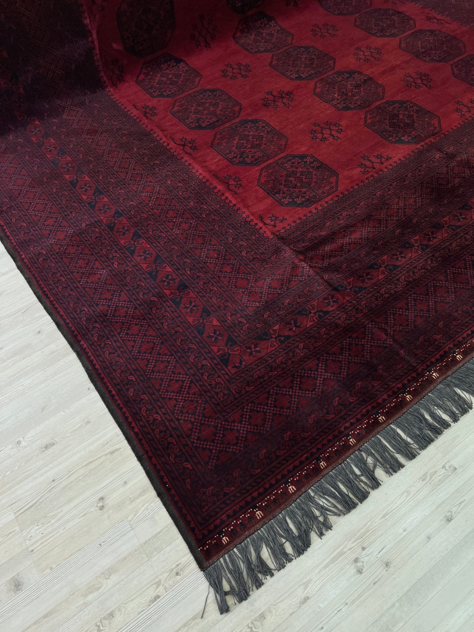 burgundry red oversized turkmen ersari elephant foot rug shop san francisco bay area. large oriental rug palo alto berkeley