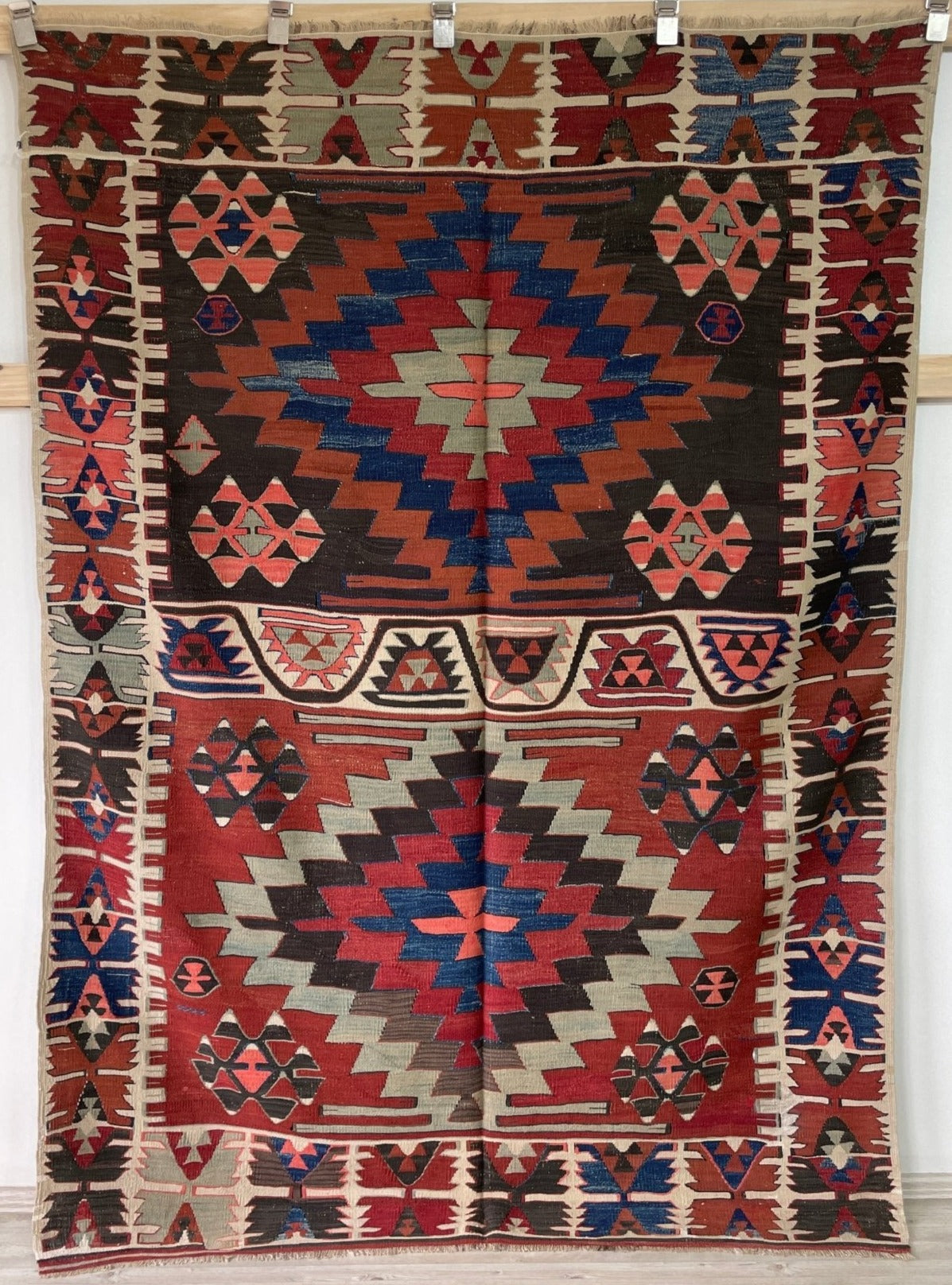 antiqua vintage anatolian kilim rug for living dining room kitchen entryway