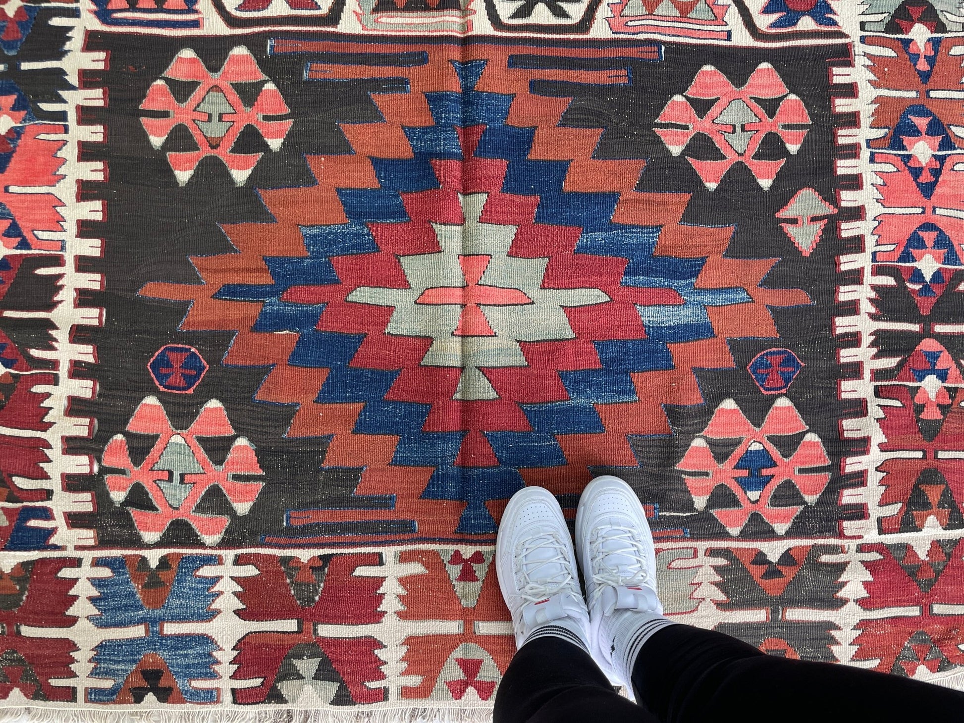 antiqua vintage anatolian kilim rug for living dining room kitchen entryway