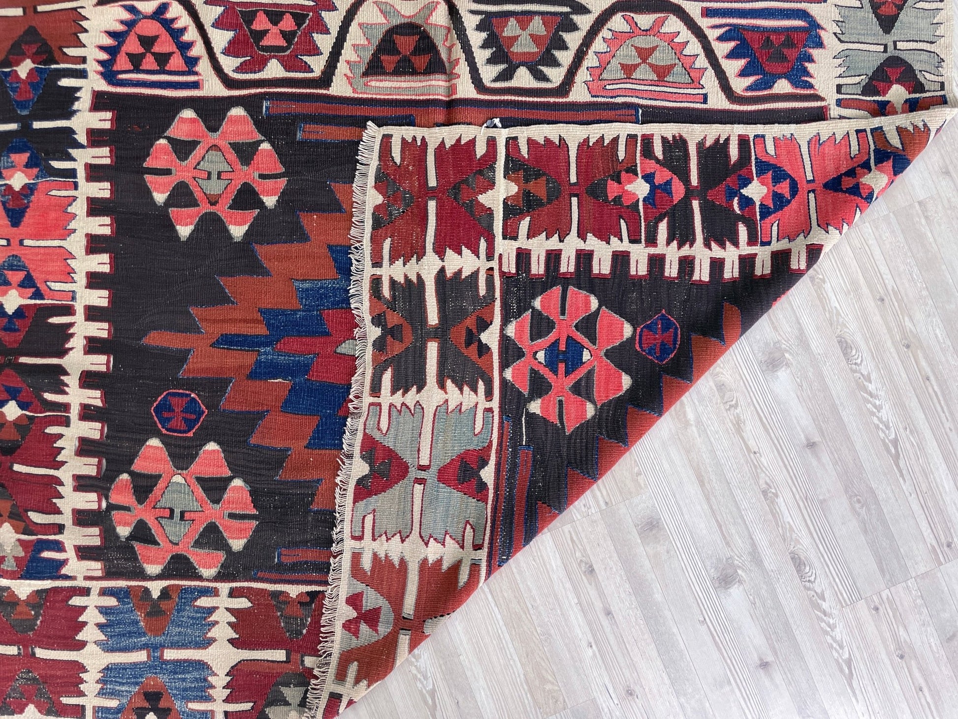 antiqua vintage anatolian kilim rug for living dining room kitchen entryway