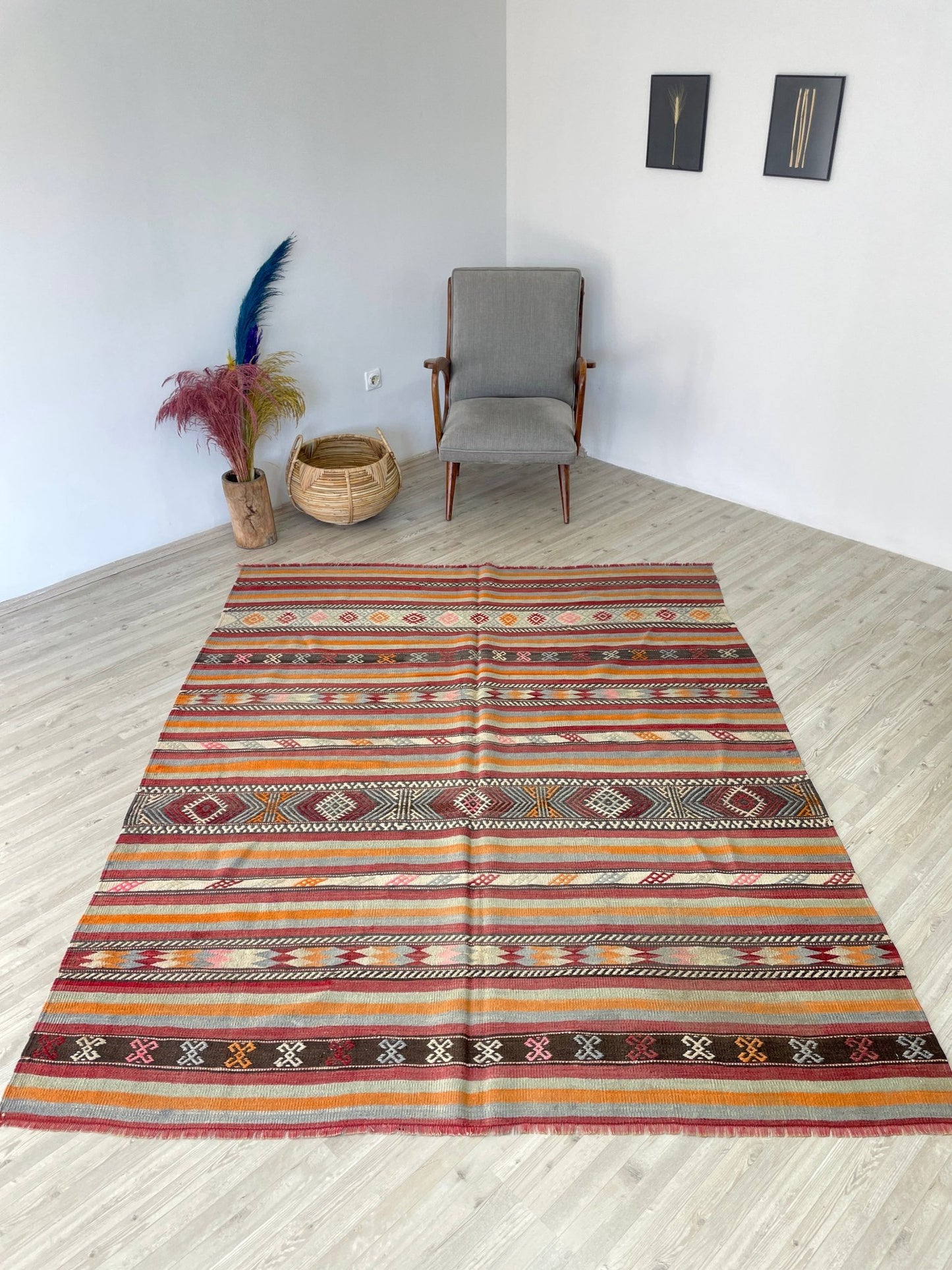 vintage kilim rug sivas cicim rug