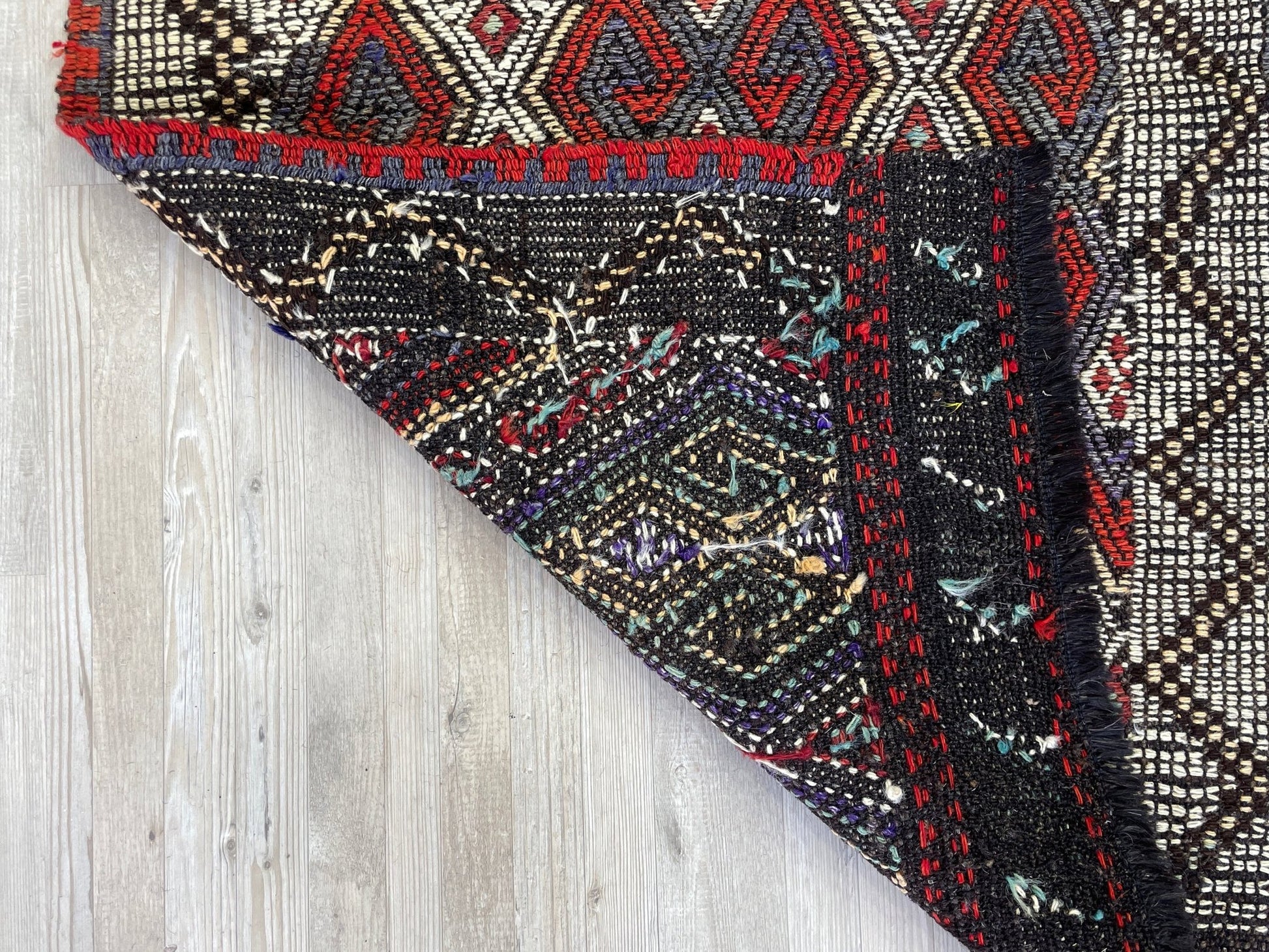 Small Klim Rug,vintage Door Mat,hand Made Turkish Rug,flat Woven