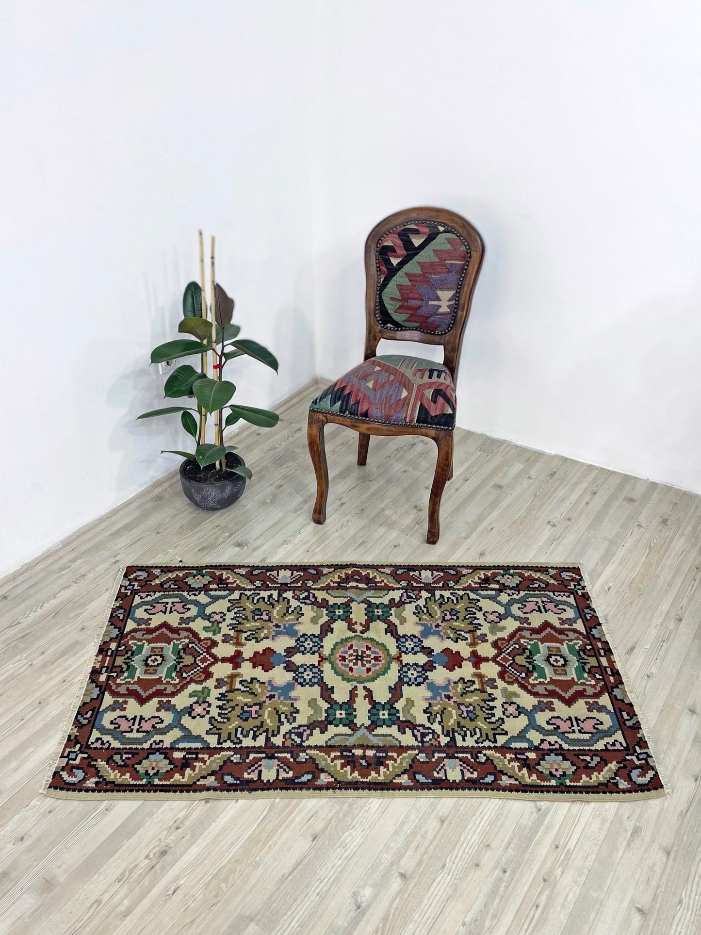 Turkish kilim mini vintage rug doormat bathroom mat san francisco bay area rug shopping online