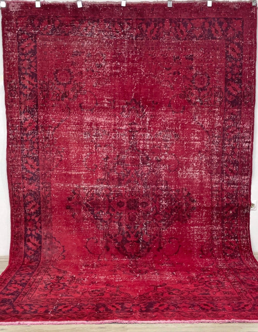 overdyed red big turkish vintage rug shop san francisco bay area berkeley palo alto buy rug online shopping