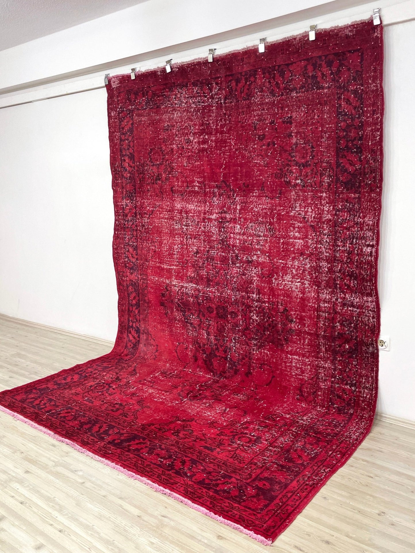 overdyed red big turkish vintage rug shop san francisco bay area berkeley palo alto buy rug online shopping