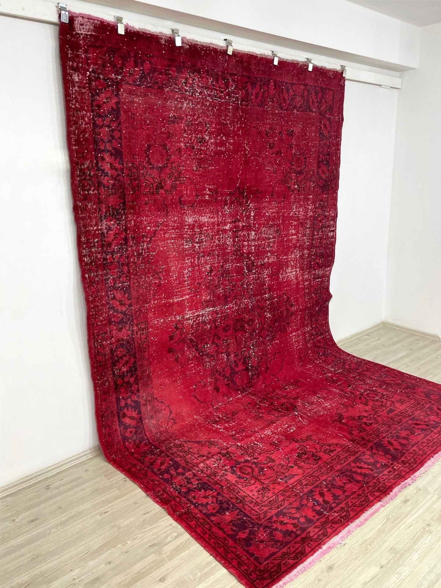 overdyed red big turkish vintage rug shop san francisco bay area berkeley palo alto buy rug online shopping