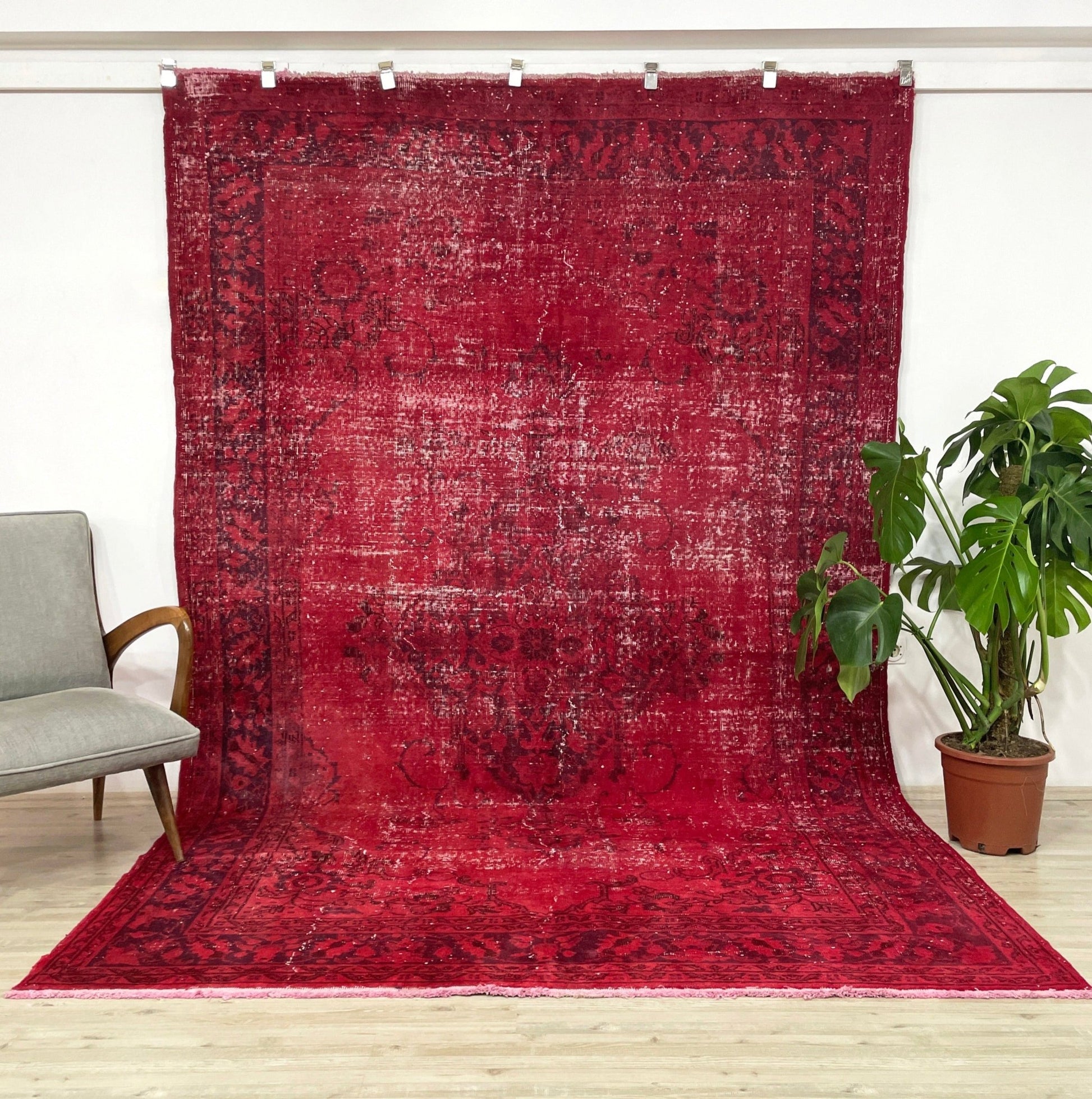 overdyed red big turkish vintage rug shop san francisco bay area berkeley palo alto buy rug online shopping