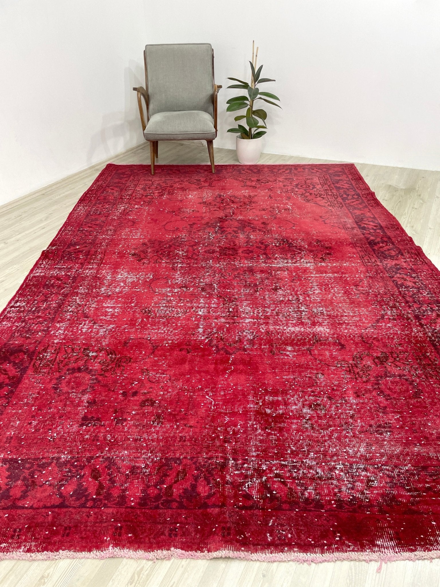 overdyed red big turkish vintage rug shop san francisco bay area berkeley palo alto buy rug online shopping