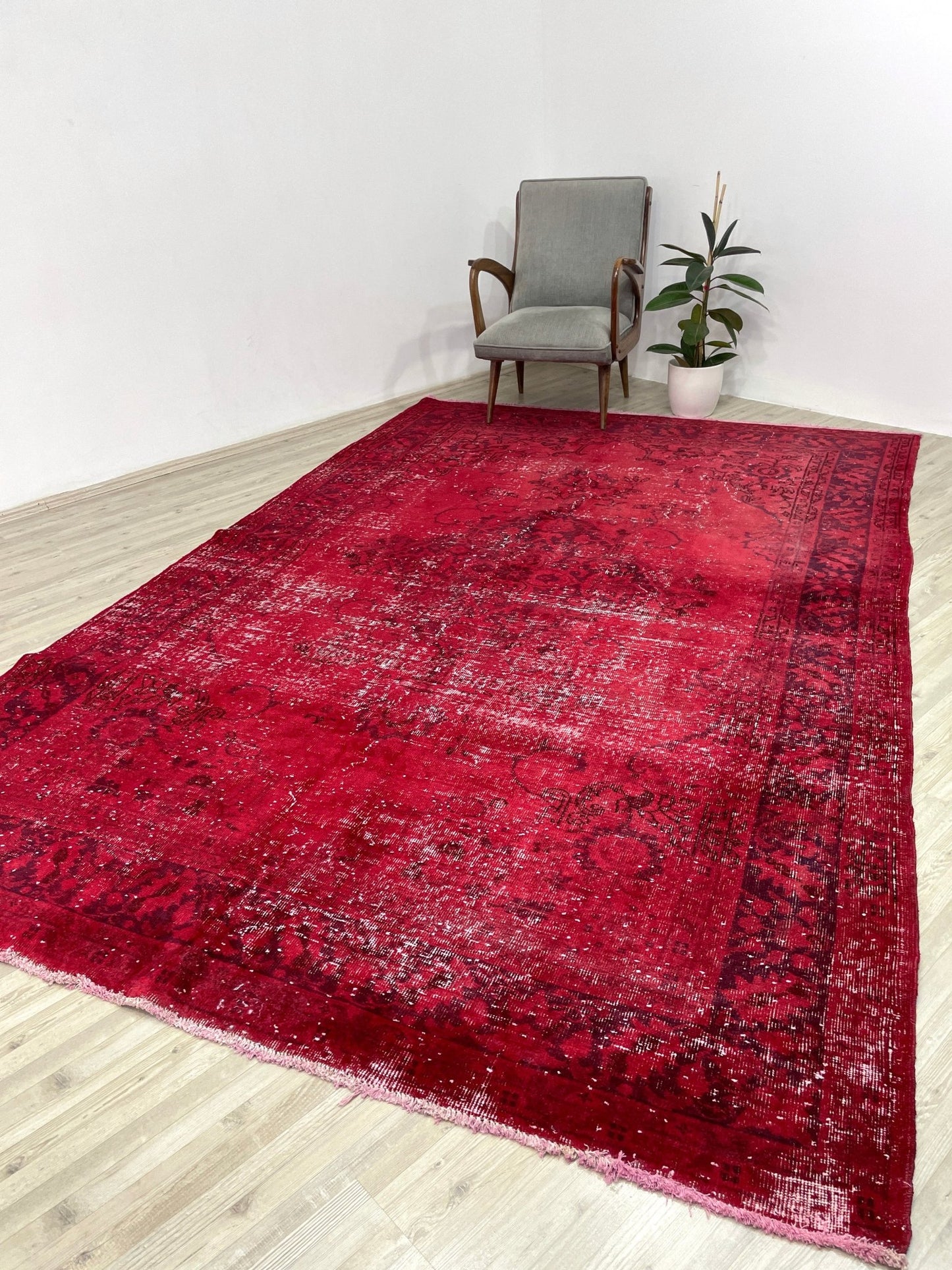 overdyed red big turkish vintage rug shop san francisco bay area berkeley palo alto buy rug online shopping