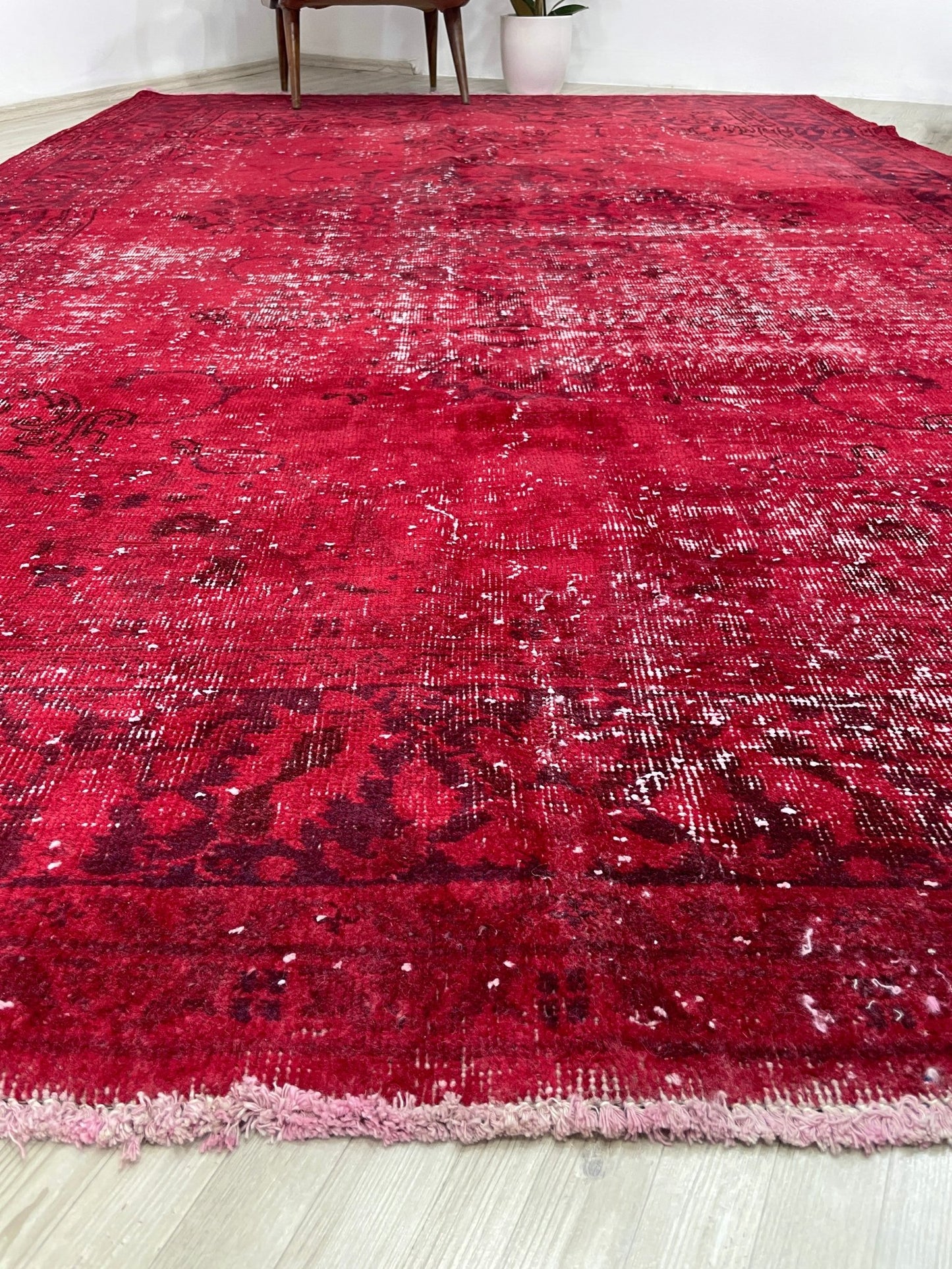 overdyed red big turkish vintage rug shop san francisco bay area berkeley palo alto buy rug online shopping