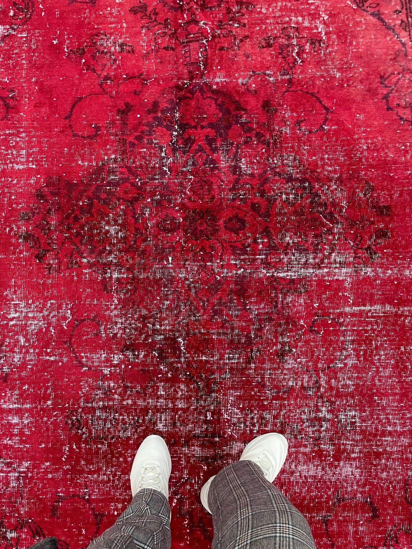 overdyed red big turkish vintage rug shop san francisco bay area berkeley palo alto buy rug online shopping