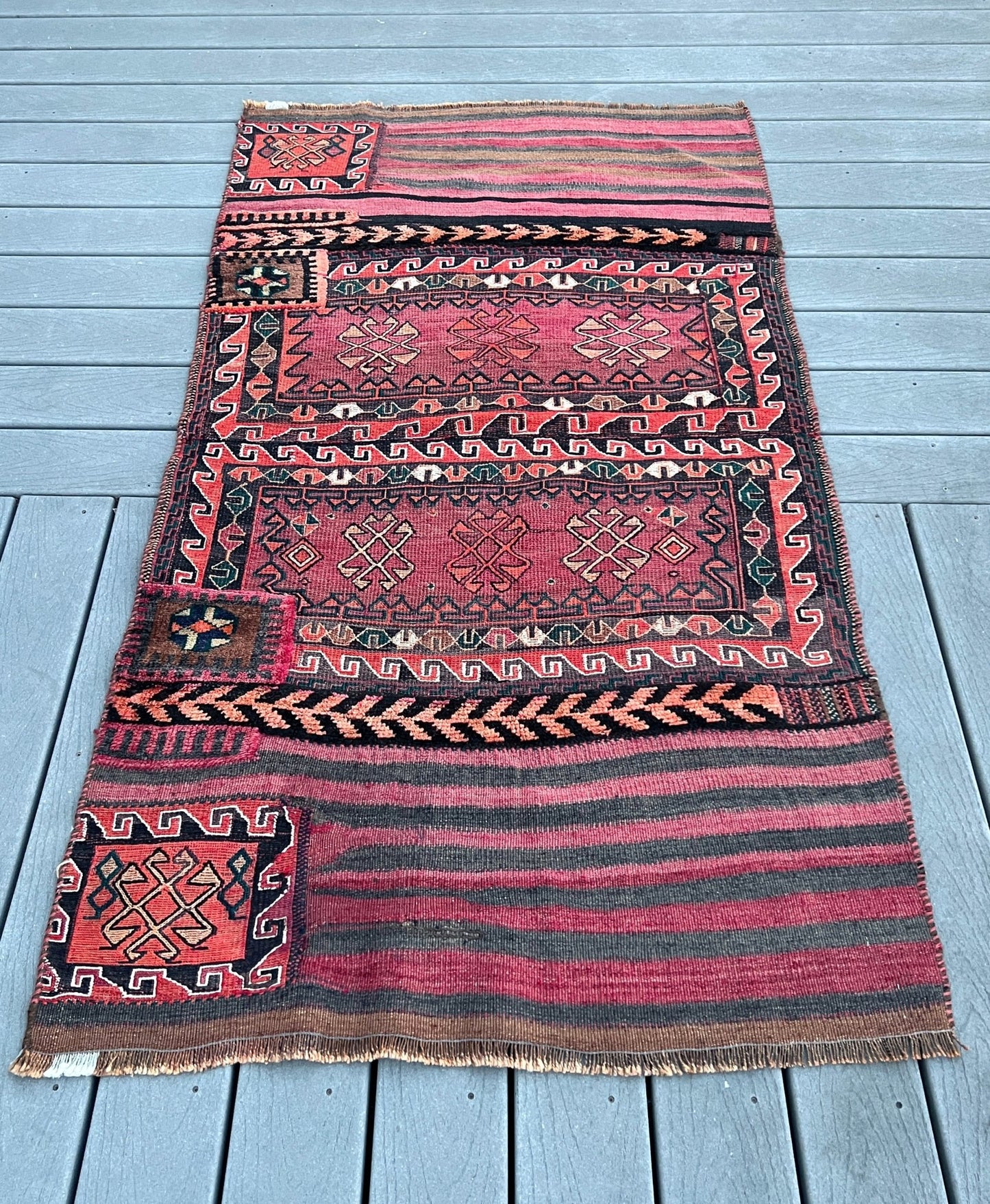 Persian rug Bakhtiari saddle bag runner. Oriental rug store san francisco bay area. Vintage rug shop palo alto berkeley.