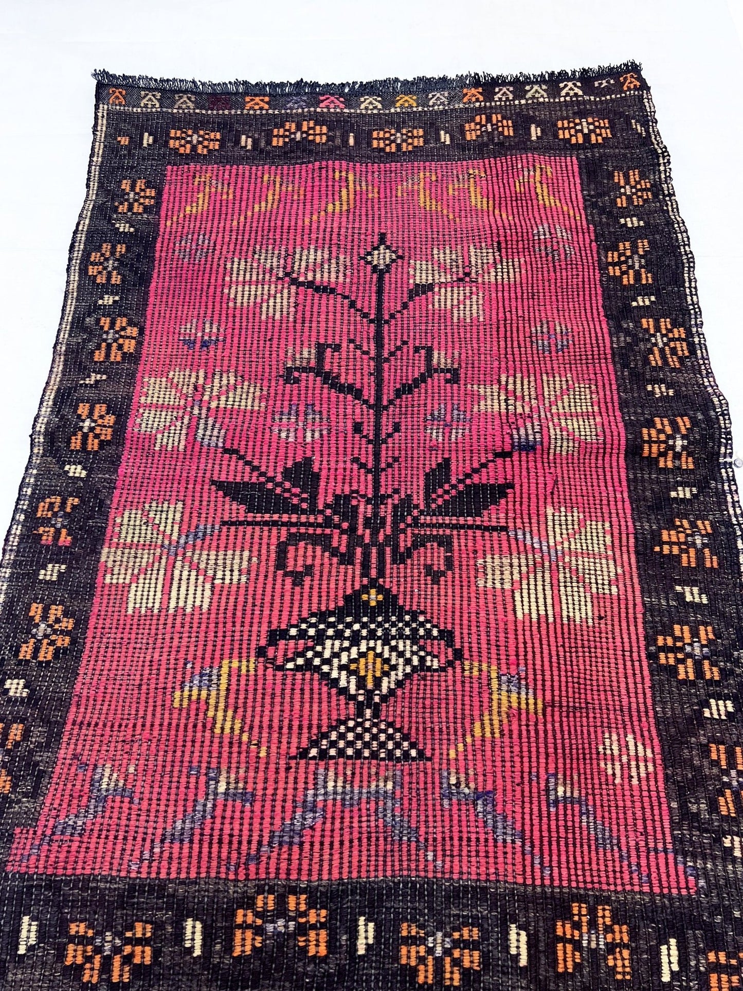 Handmade wool turkish mini rug bathmat doormat. Turkish rug shop san francisco bay area