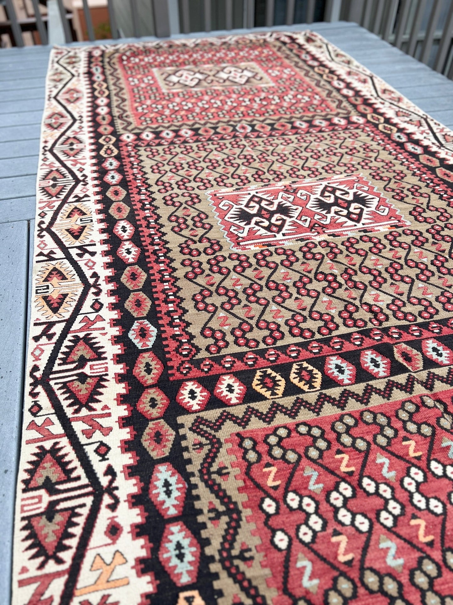 Kayseri antique wide runner vintage turkish kilim rug shop san francisco bay area. Buy handmade wool Oriental rug online