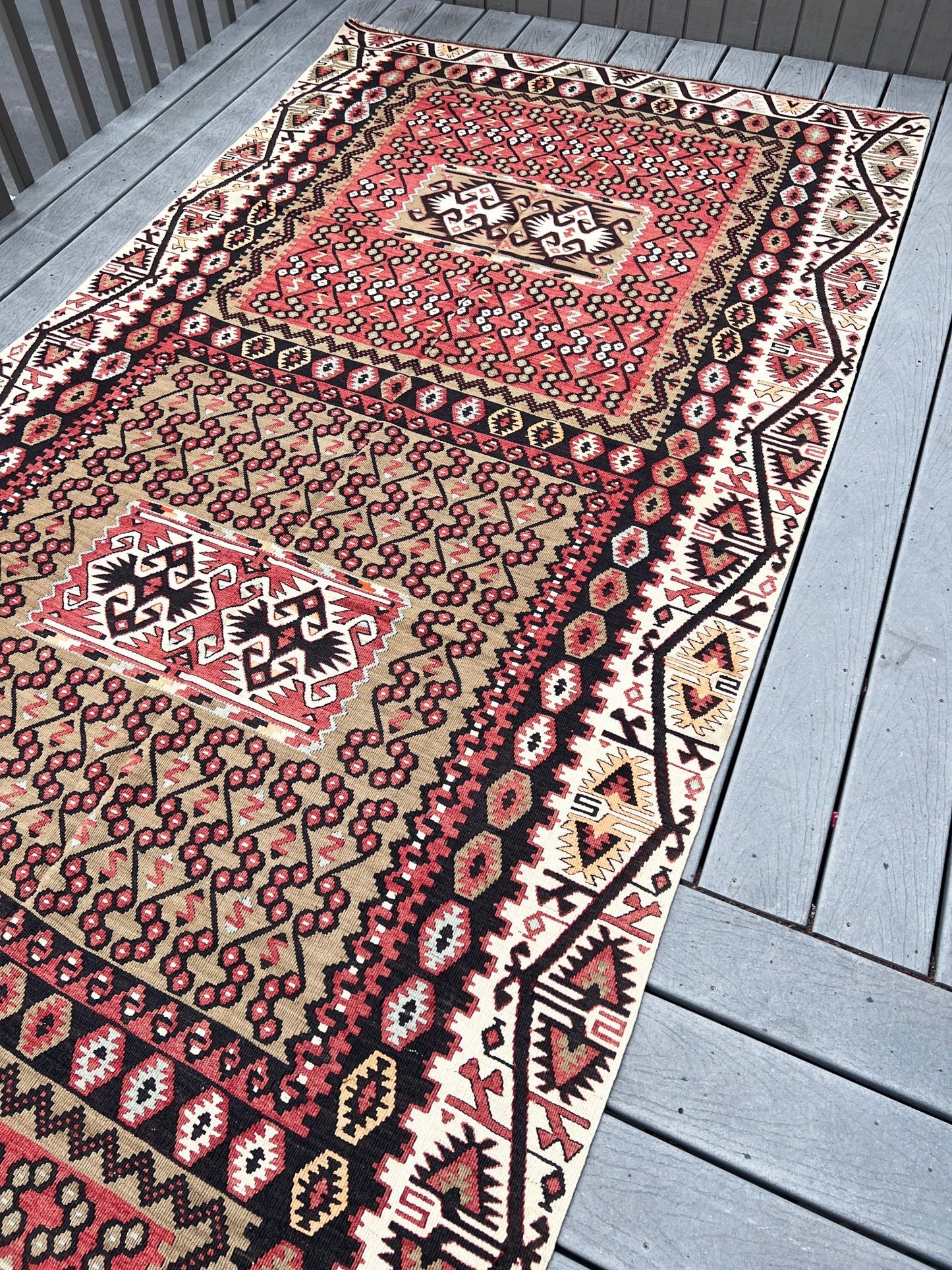 Kayseri antique wide runner vintage turkish kilim rug shop san francisco bay area. Buy handmade wool Oriental rug online