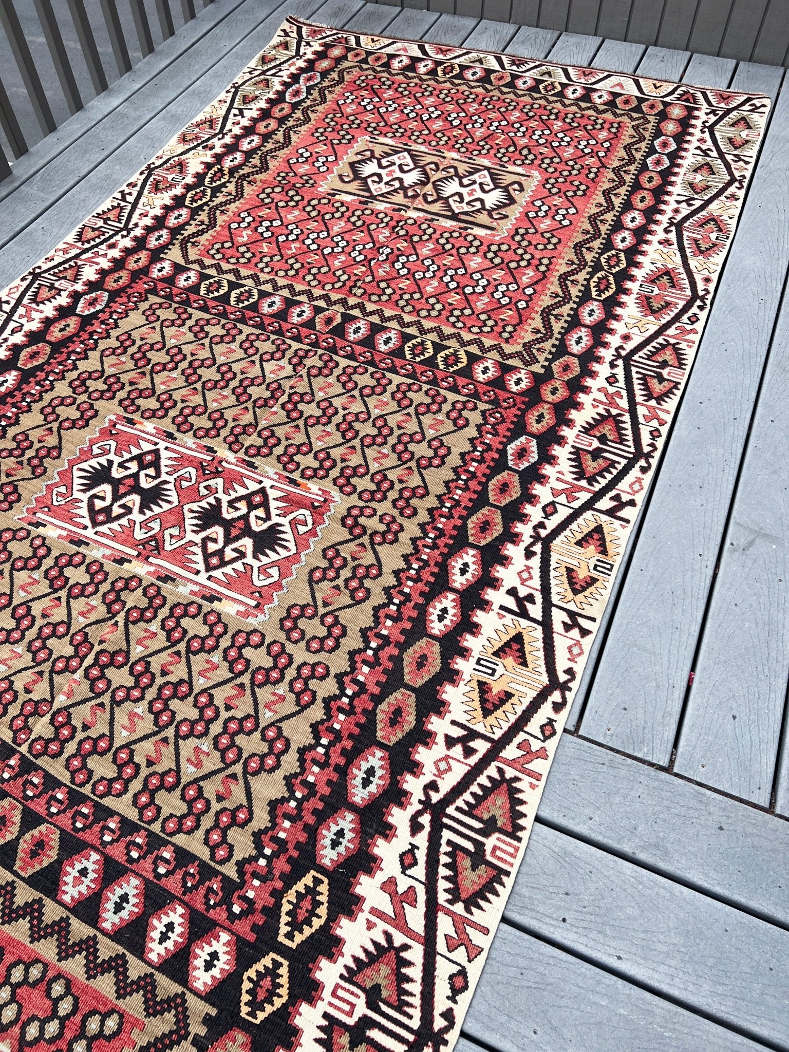 Kayseri antique wide runner vintage turkish kilim rug shop san francisco bay area. Buy handmade wool Oriental rug online