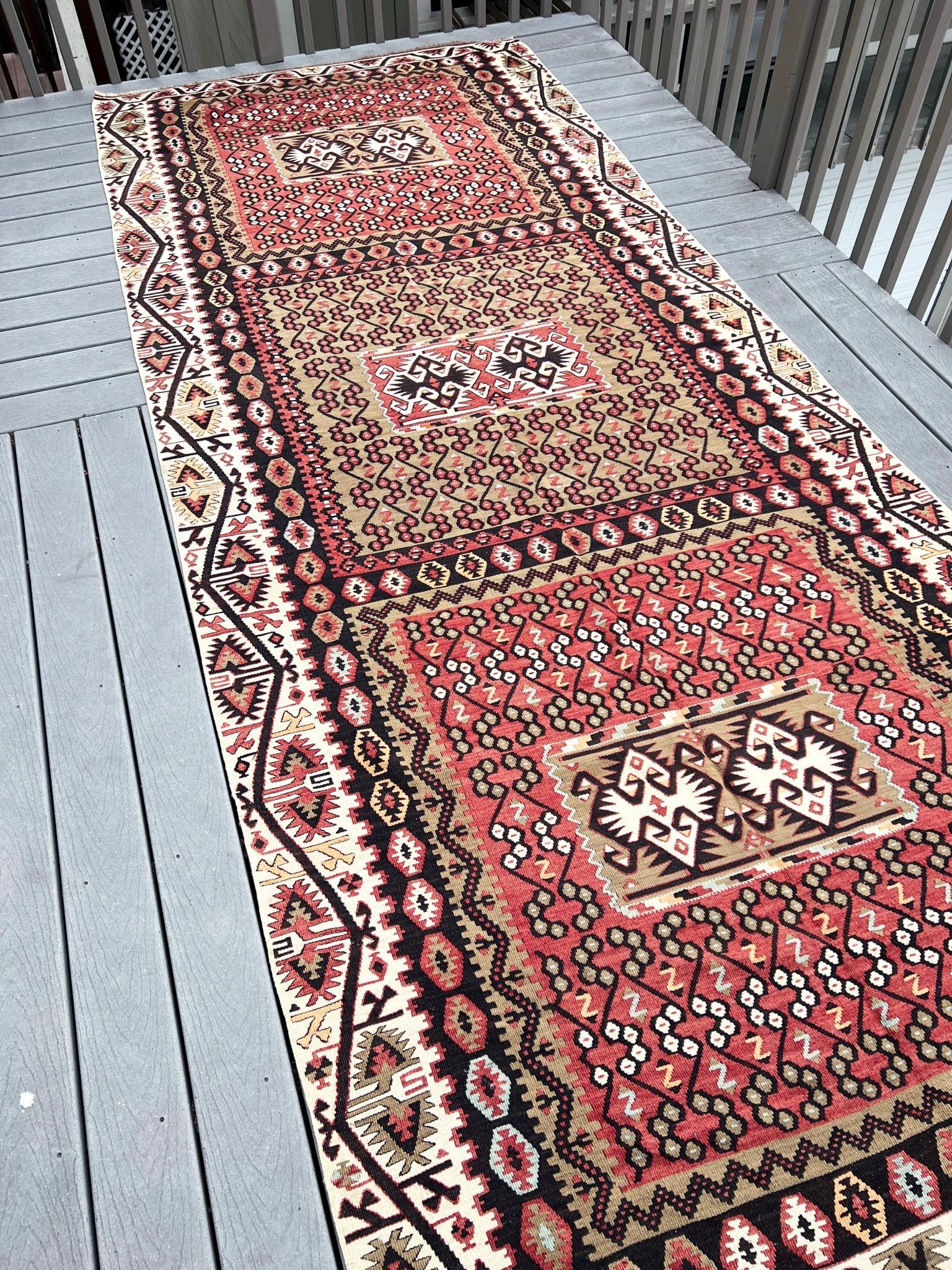 Kayseri antique wide runner vintage turkish kilim rug shop san francisco bay area. Buy handmade wool Oriental rug online