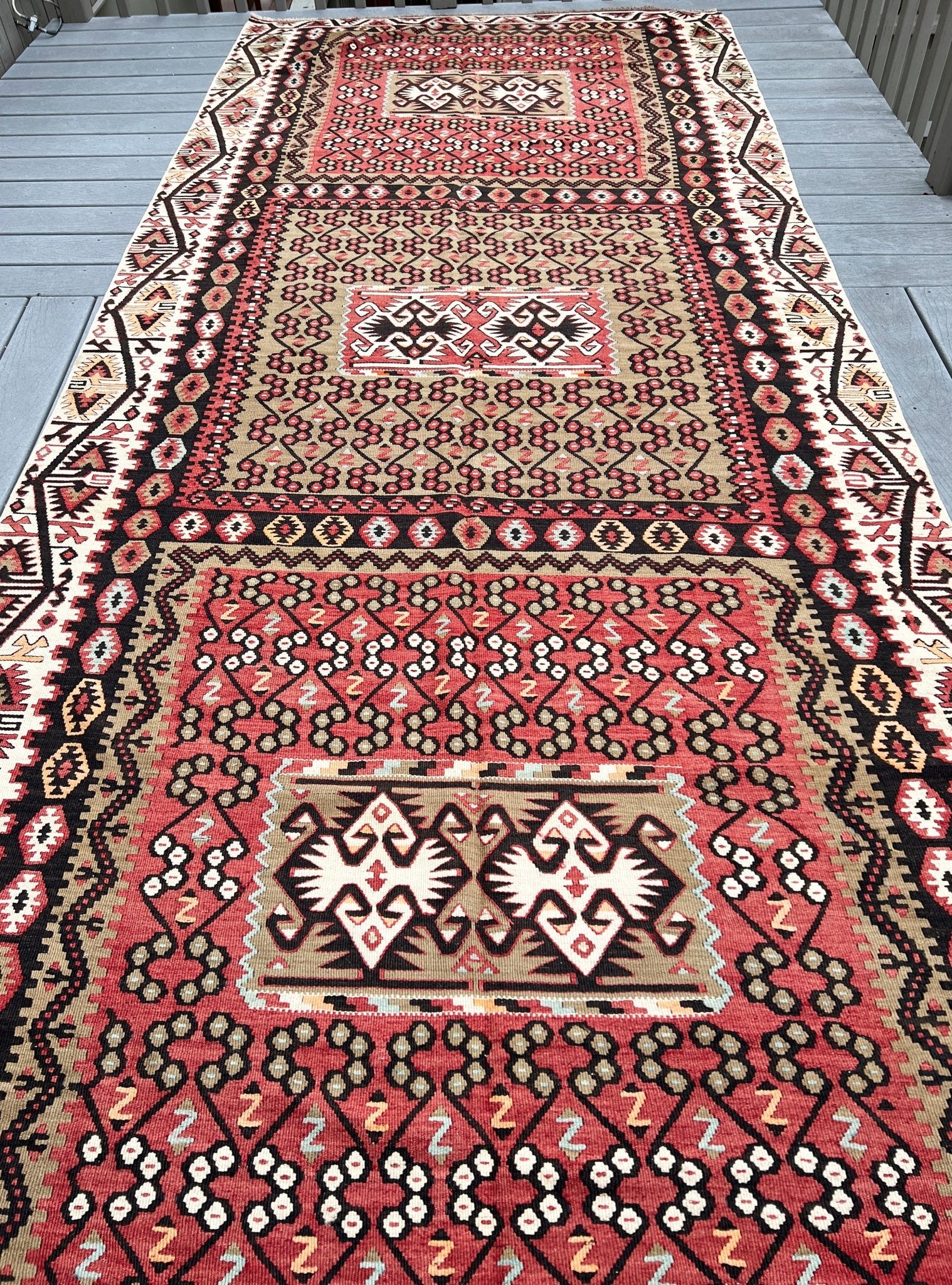 Kayseri antique wide runner vintage turkish kilim rug shop san francisco bay area. Buy handmade wool Oriental rug online