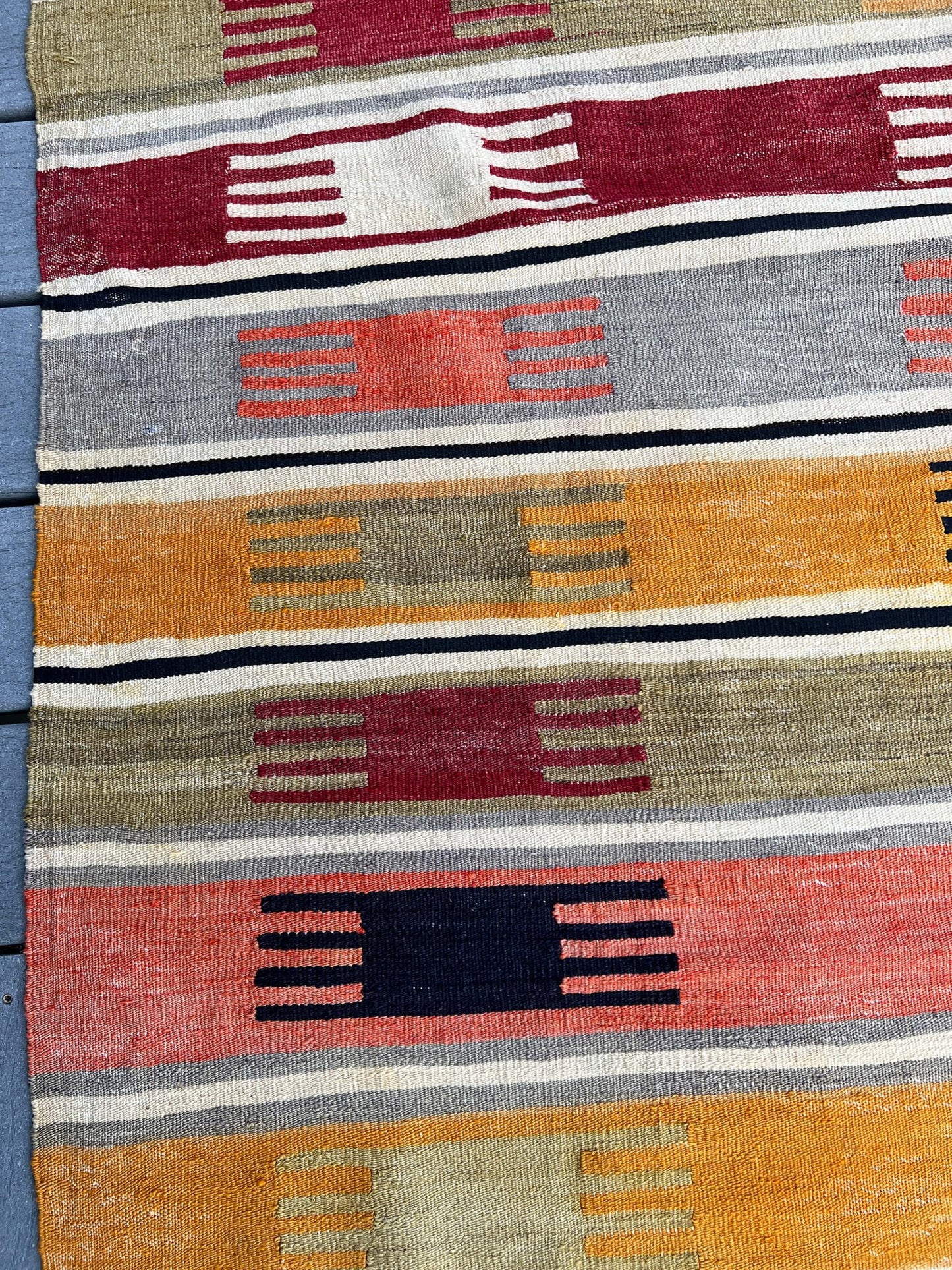 Navajo Striped handmade wool Vintage Turkish Kilim Rug shop Berkeley, San francisco bay area. Oriental Rug store buy online