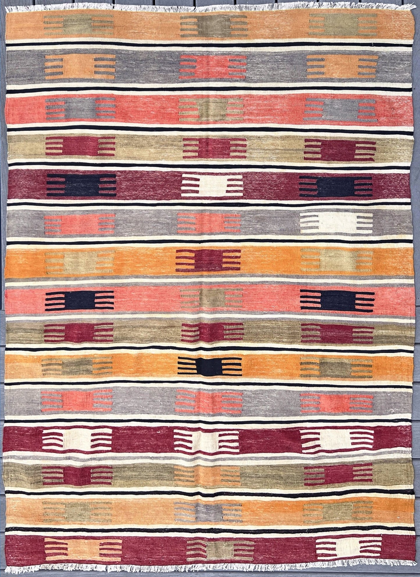 Navajo Striped handmade wool Vintage Turkish Kilim Rug shop Berkeley, San francisco bay area. Oriental Rug store buy online