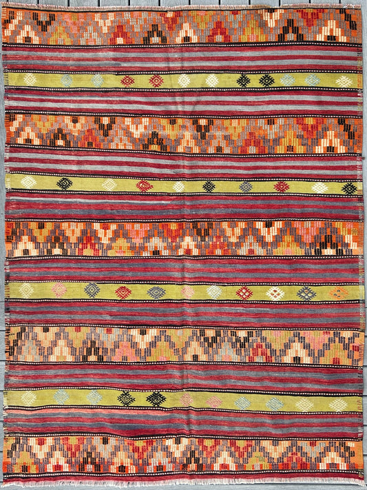 Selendi handmade wool Vintage Turkish Kilim Rug shop berkeley Canada, California. Oriental rug shop san francisco bay area