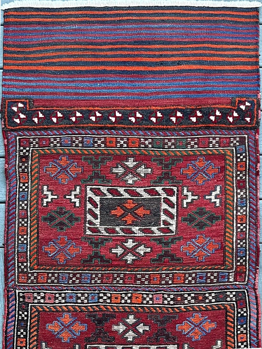 Bakhtiari Saddle Bag • Vintage Oriental Runner Rug (2'8"x6'2")