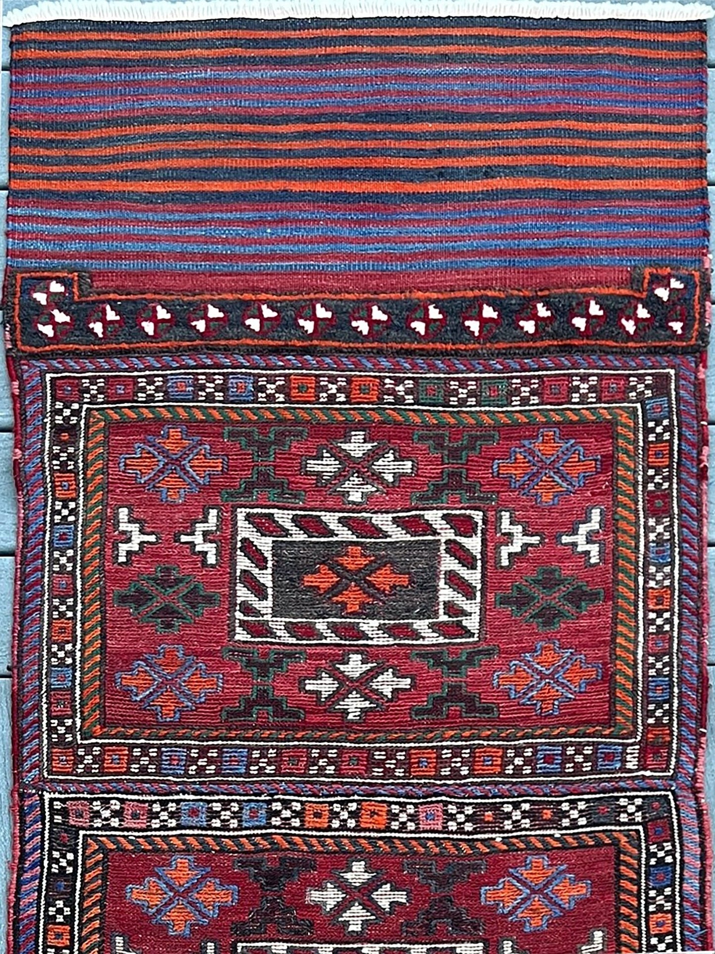 Bakhtiari Saddle Bag • Vintage Oriental Runner Rug (2'8"x6'2")
