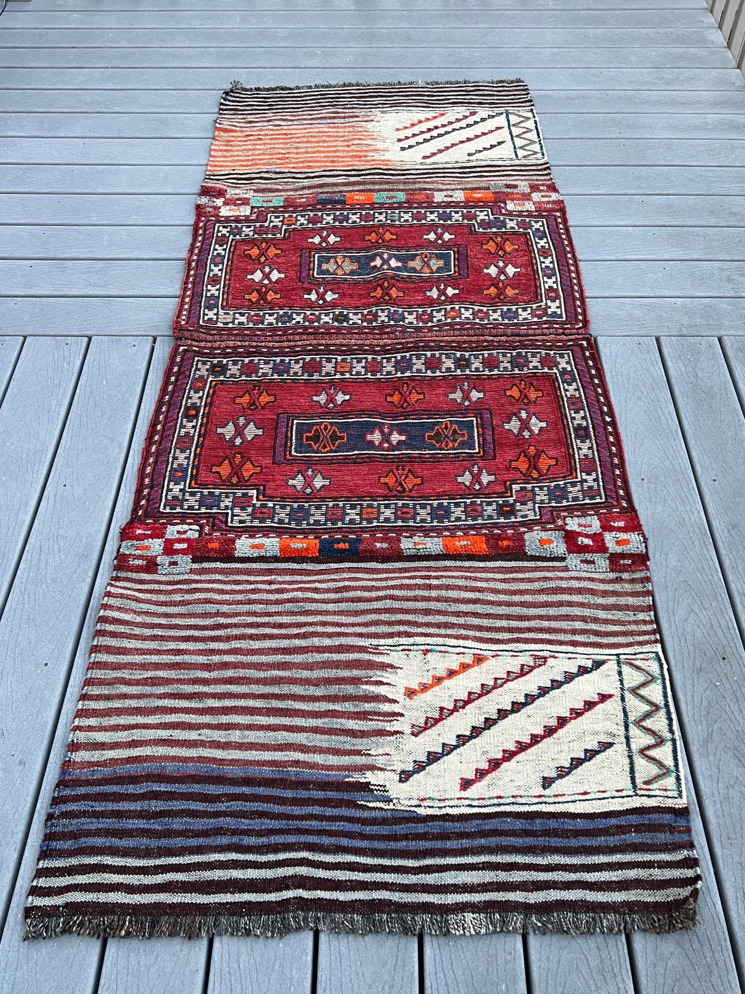 Bakhtiari saddle bag runner rug. Persian rug shop Oriental rug store San francisco Bya Area. Buy rugs online free shipping