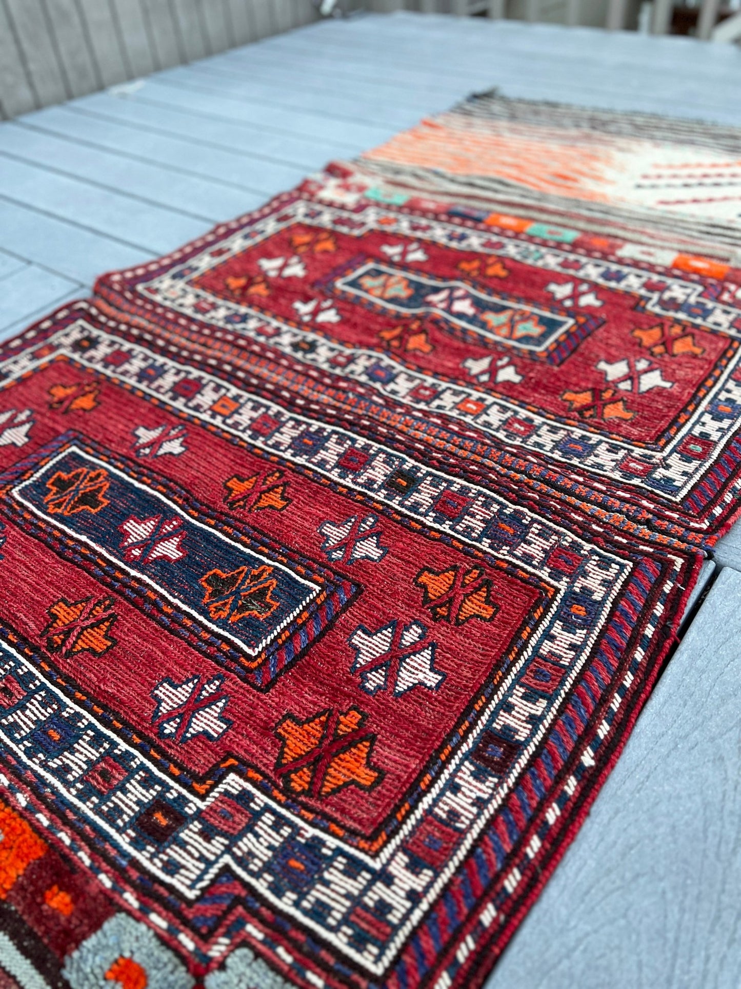 Bakhtiari saddle bag runner rug. Persian rug shop Oriental rug store San francisco Bya Area. Buy rugs online free shipping