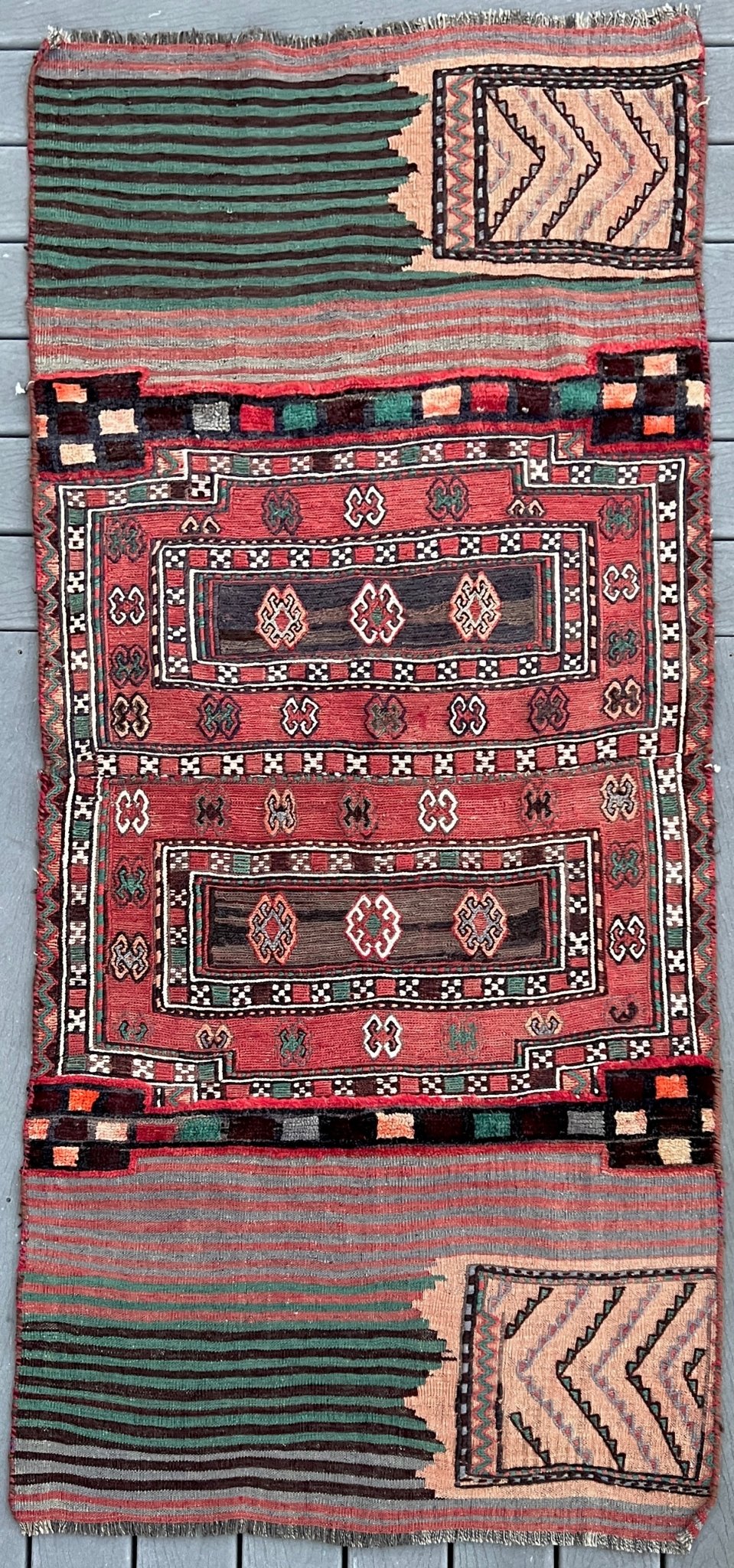 Bakhtiari saddle bag runner rug. Persian rug shop Oriental rug store San francisco Bya Area. Buy rugs online free shipping