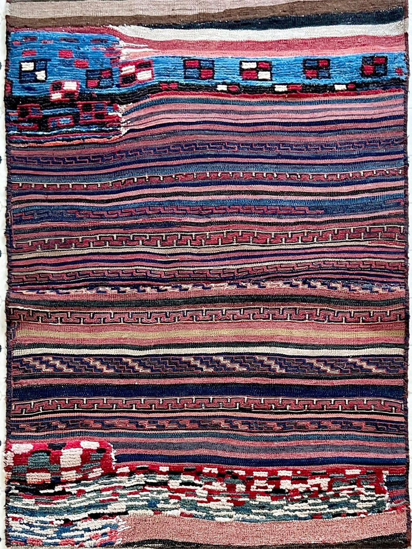 Bakhtiari Saddle Bag • Vintage Oriental Runner Rug (3'1"x5'9")